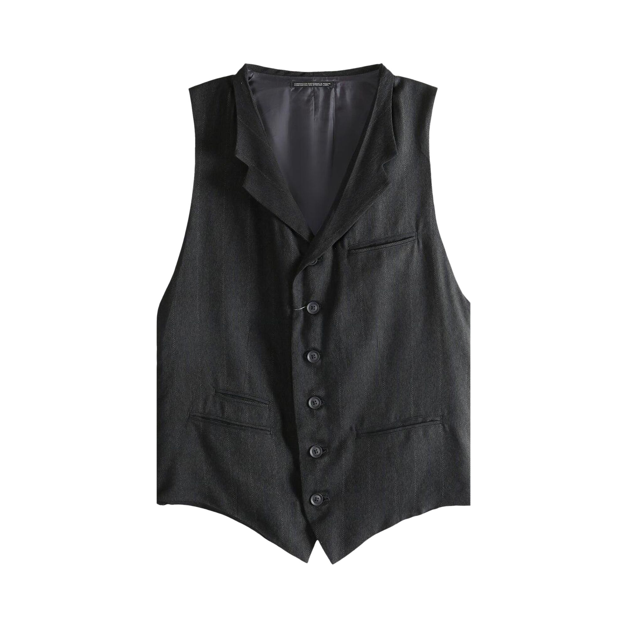 Pre-owned Yohji Yamamoto Pour Homme Backside Padded Vest Top 'black' | Men's Size 4
