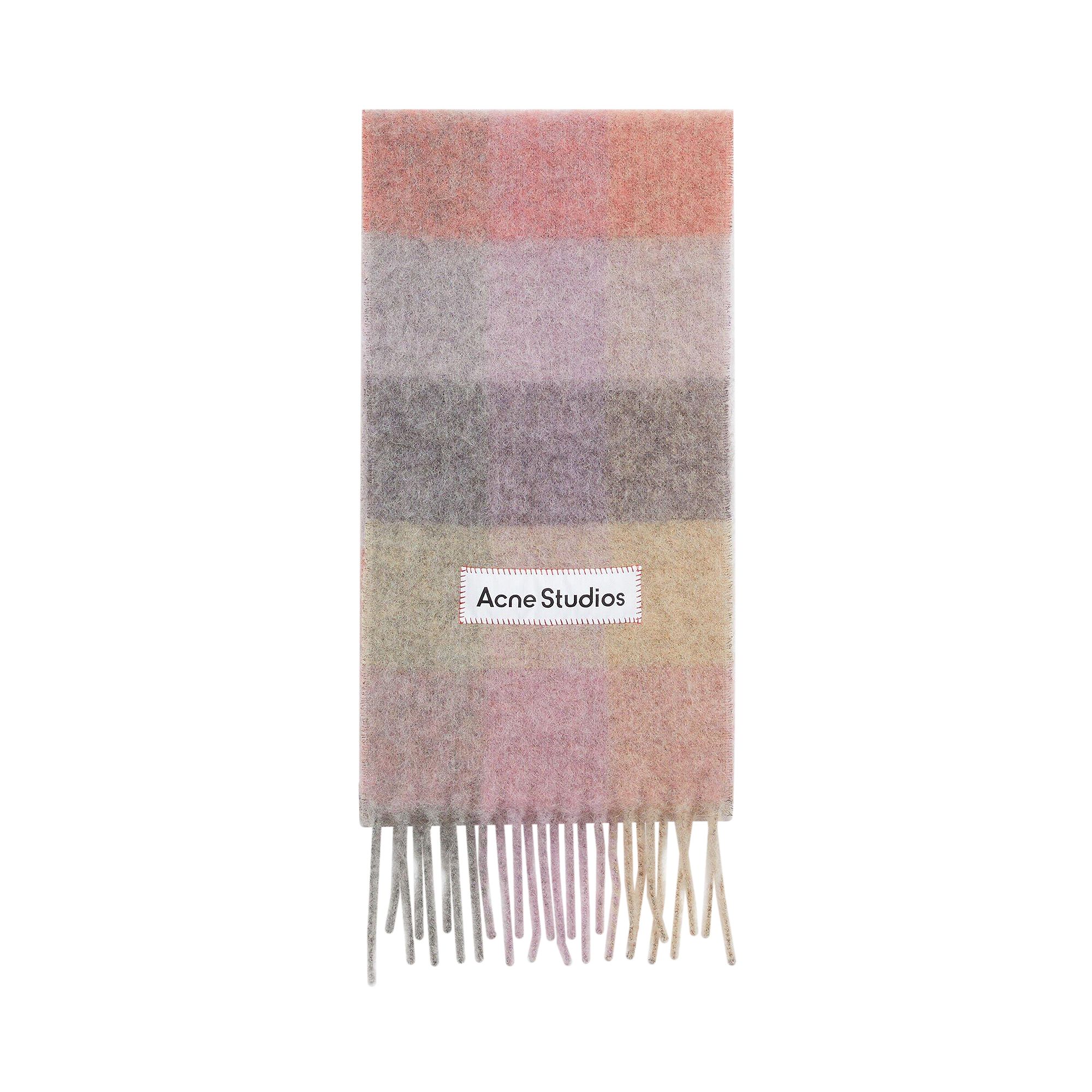 Pre-owned Acne Studios Mohair Checked Scarf 'fuchsia/lilac/pink' | Men's Size Onesize