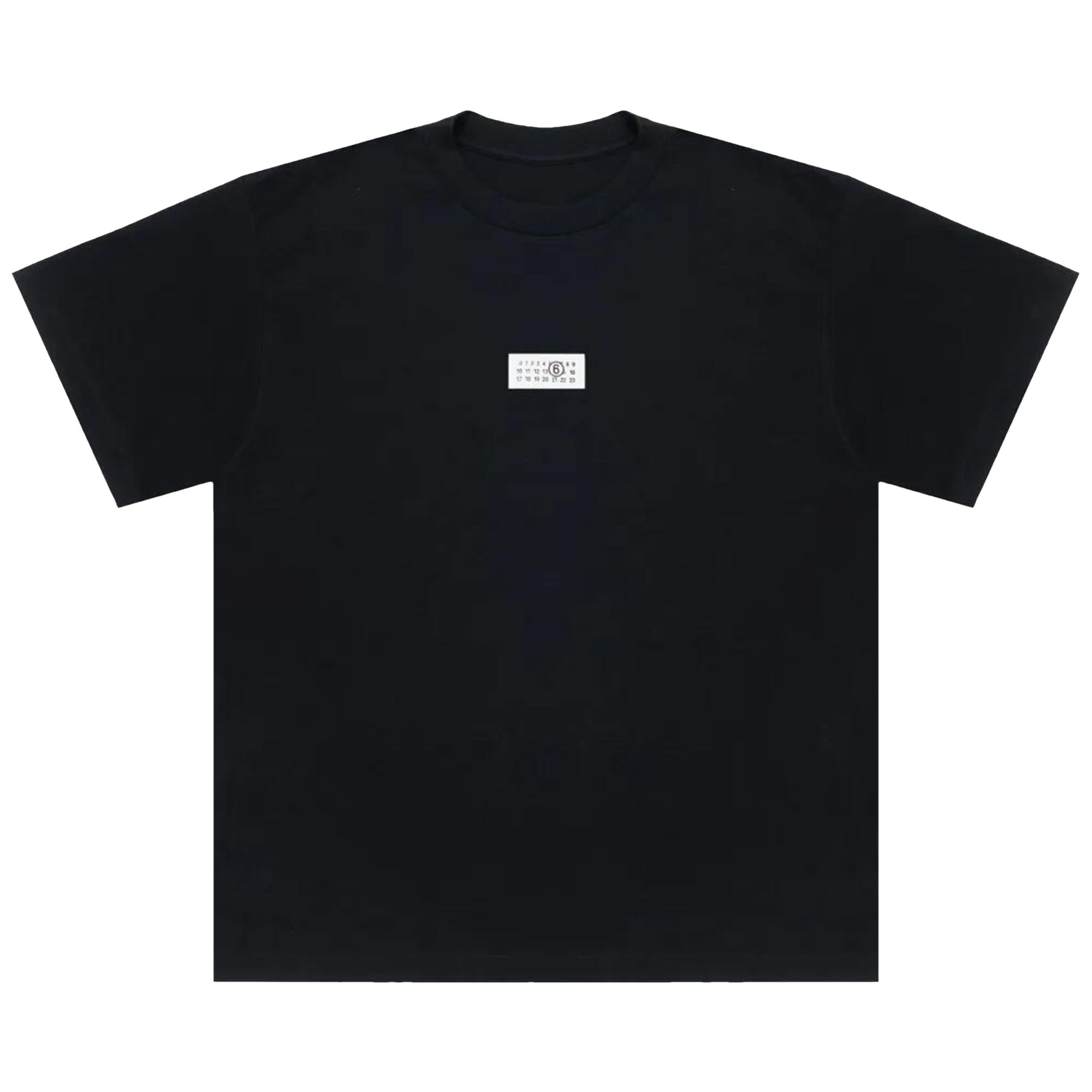 Pre-owned Mm6 Maison Margiela Front Label T-shirt 'black' | Men's Size Xl