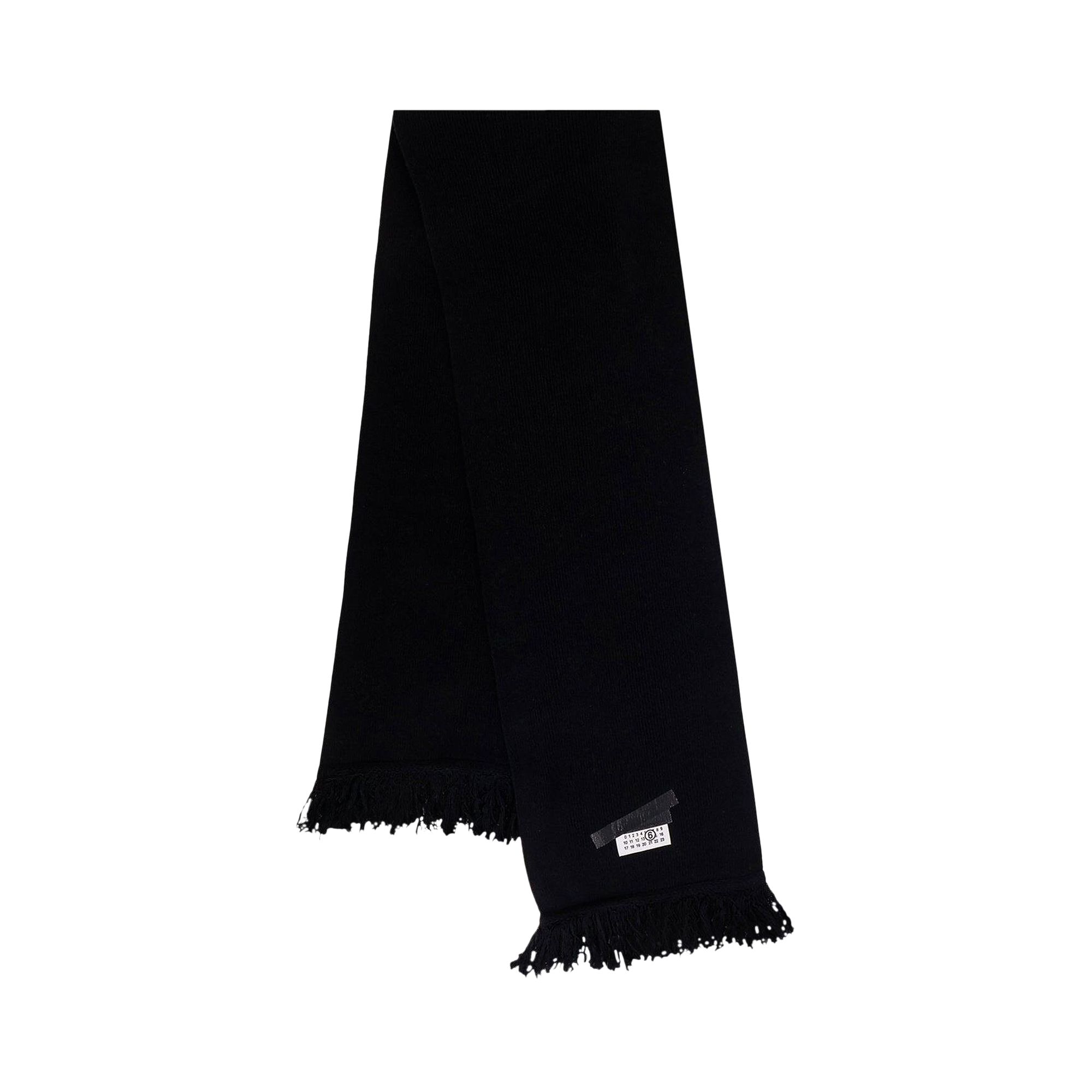 Pre-owned Mm6 Maison Margiela Numeric Patch Scarf 'black' | Men's Size Onesize
