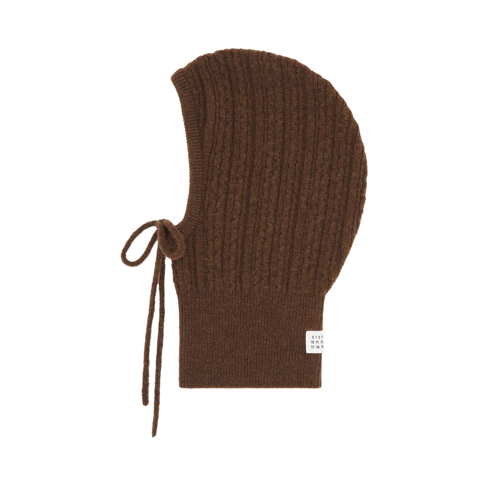 Pre-owned Mm6 Maison Margiela Numeric Knit Scarf 'brown' | Men's Size Onesize