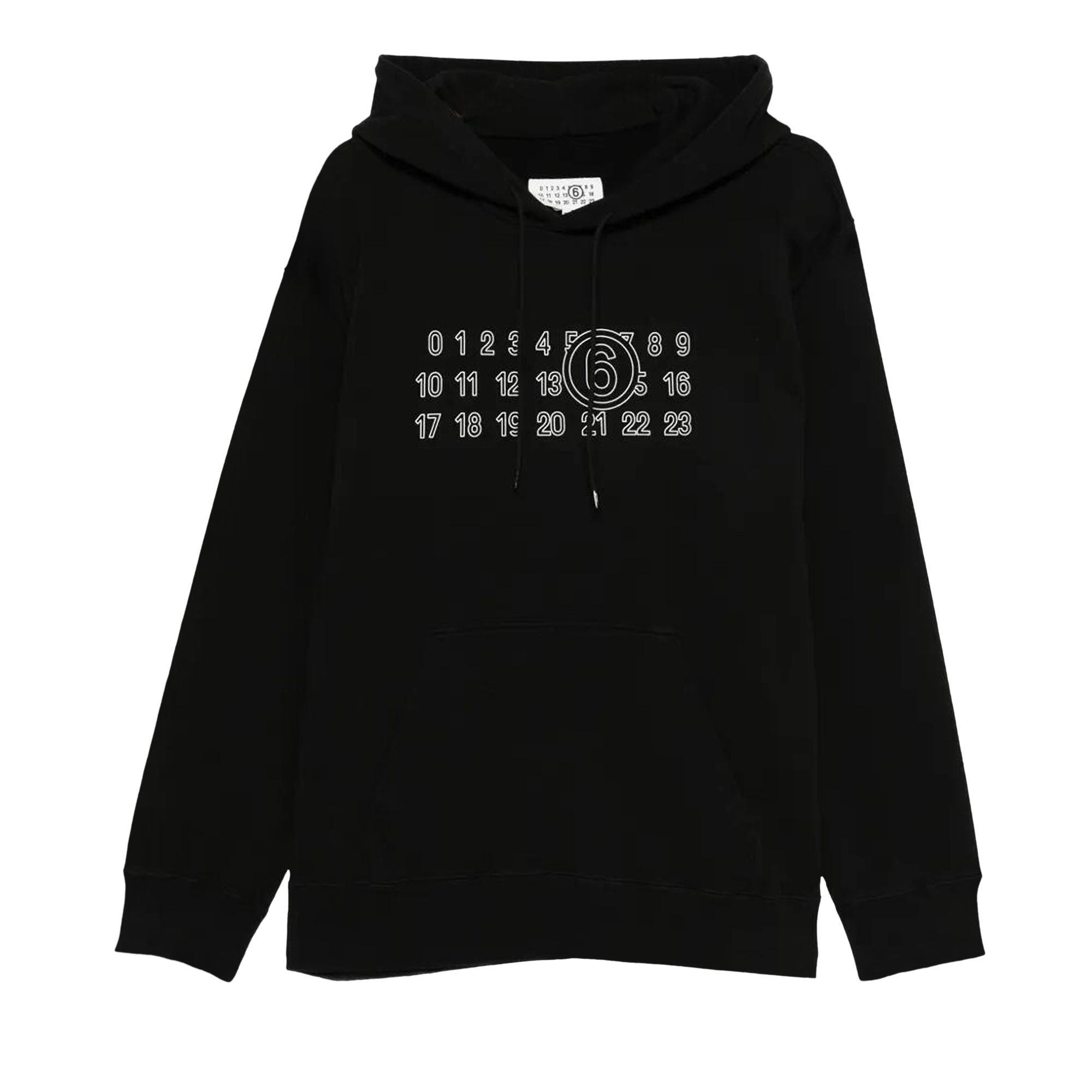 Pre-owned Mm6 Maison Margiela Numeric Hoody 'black' | Men's Size Xxl