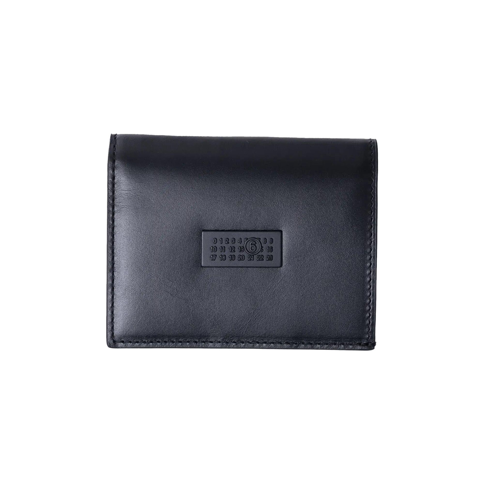 Pre-owned Mm6 Maison Margiela Numeric Bifold Wallet 'black' | Men's Size Onesize
