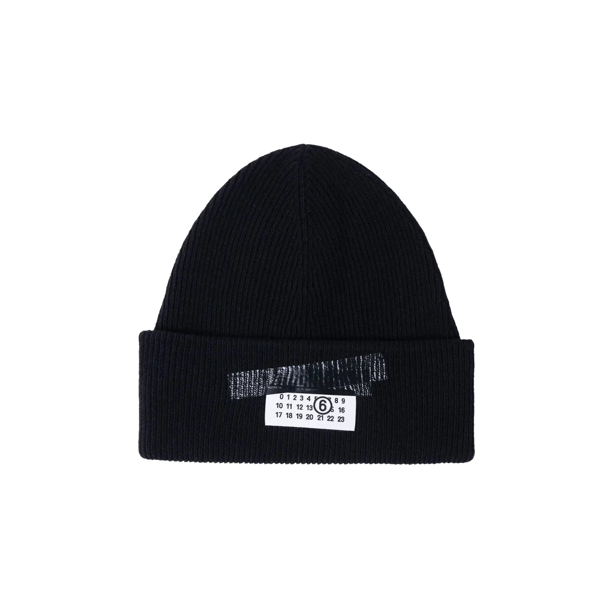 Pre-owned Mm6 Maison Margiela Numeric Beanie 'black' | Men's Size L