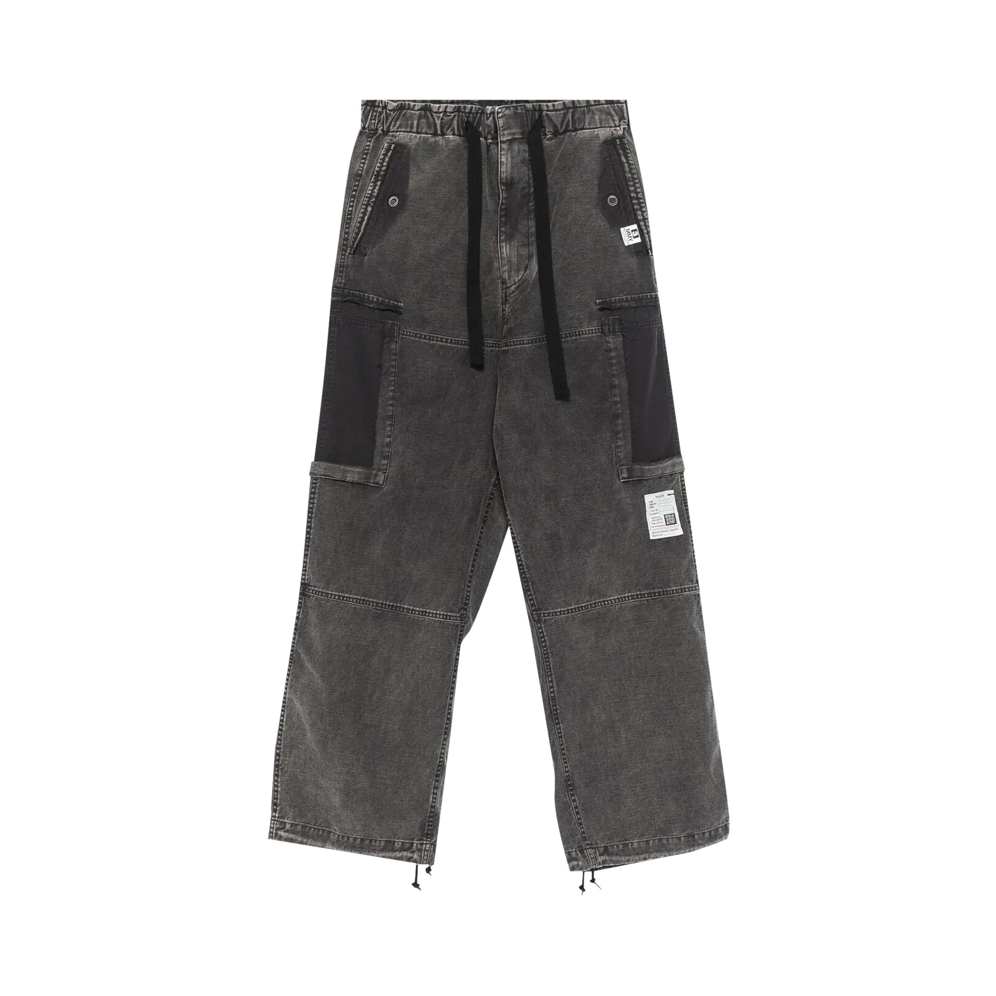 Pre-owned Miharayasuhiro Maison Mihara Yasuhiro Cotton Satin Cargo Pants 'black' | Men's Size 48