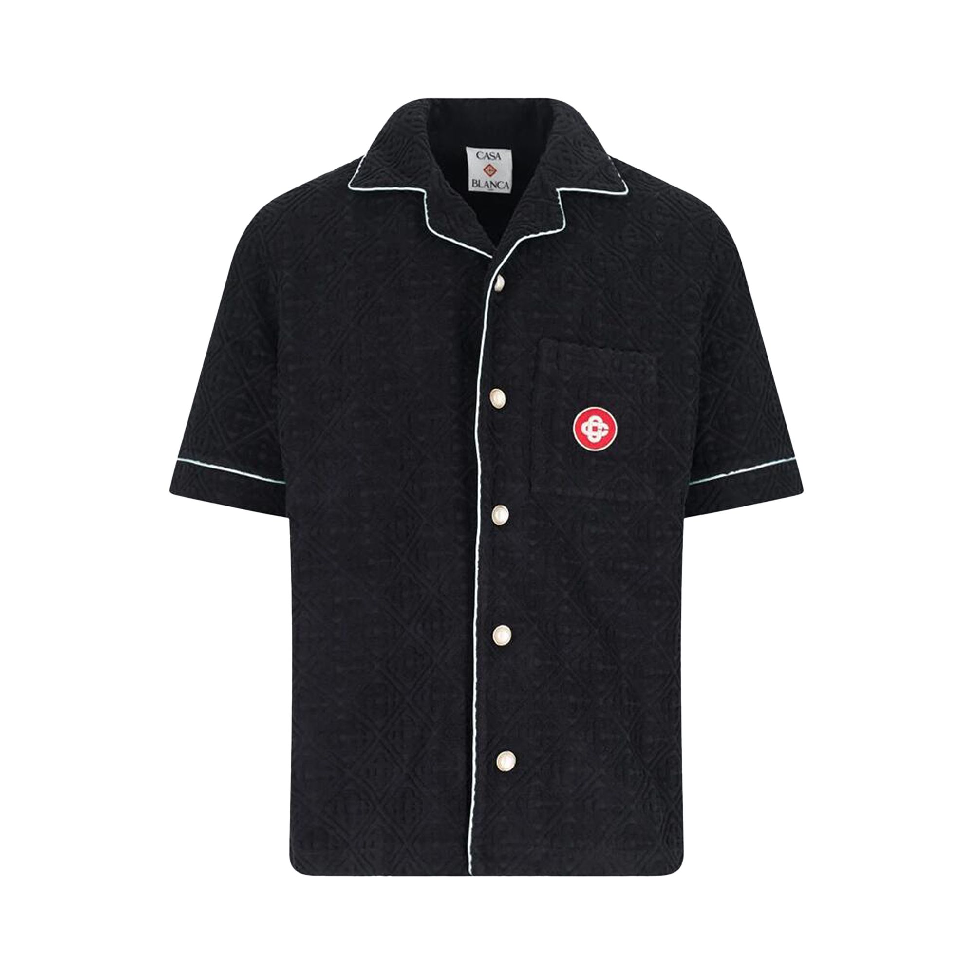 Pre-owned Casablanca Towelling Monogram Shirt 'black' | Men's Size S