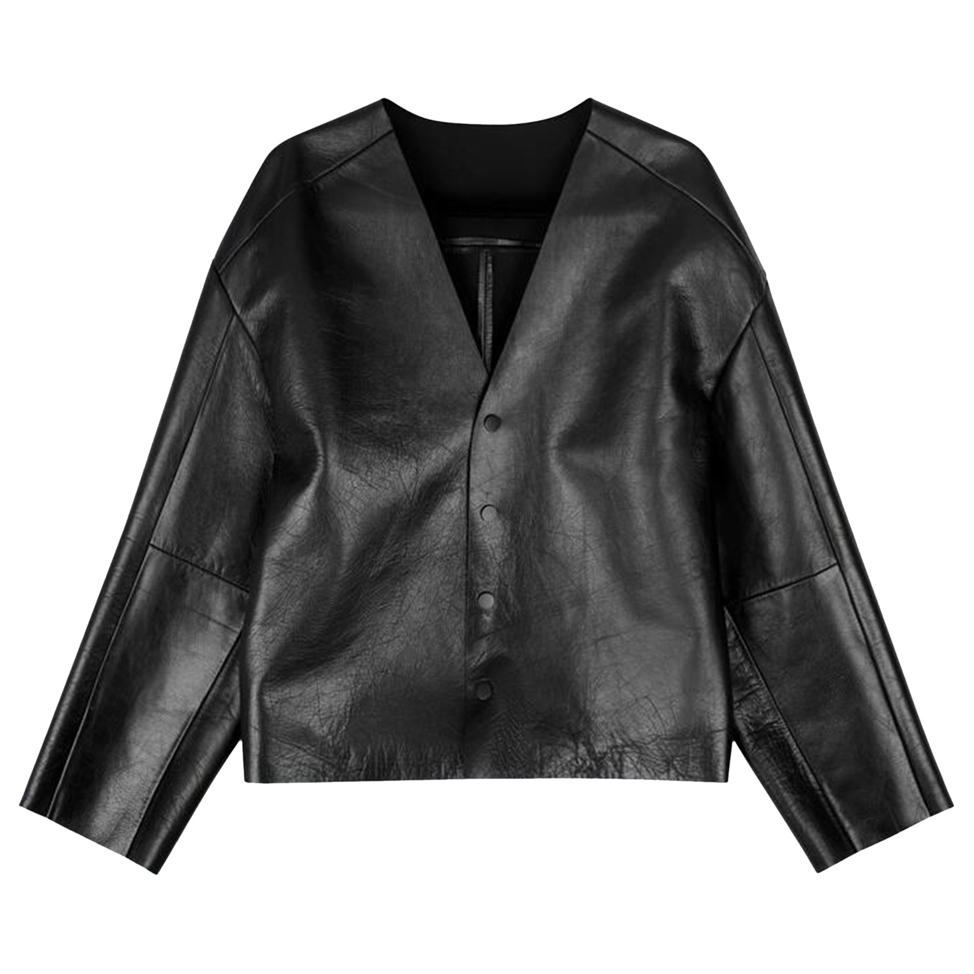 Pre-owned Entire Studios Minimal Leather Jacket 'blackleather' | Men's Size Xs