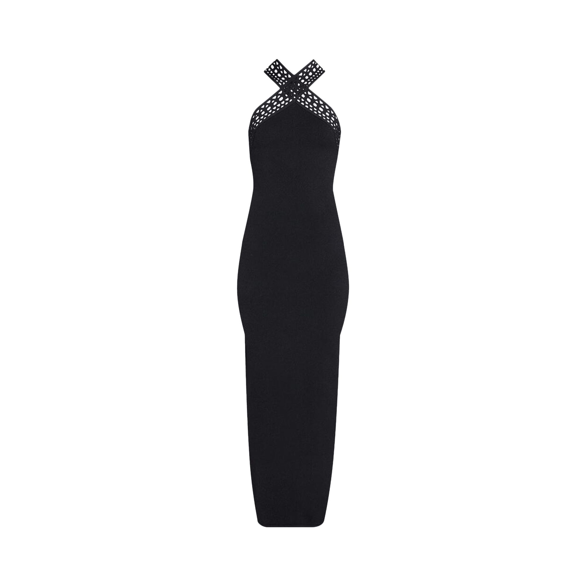 Pre-owned Alaïa Viennee Dress 'noir Alaia' | Black | Women's Size 38