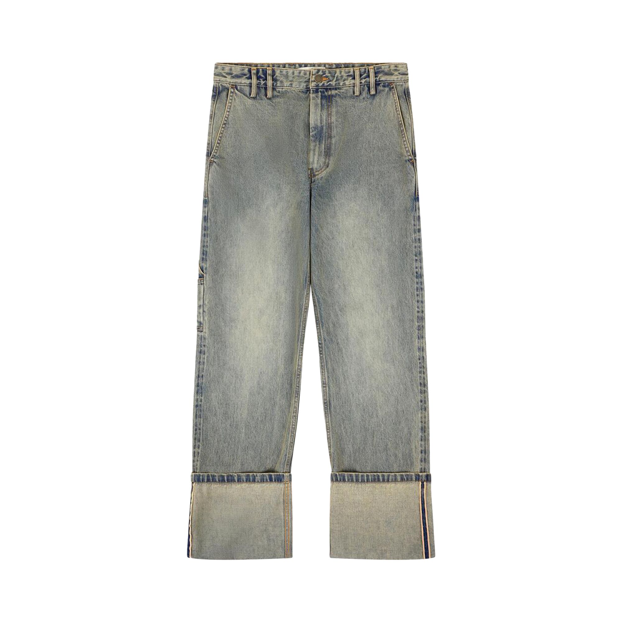 Pre-owned Entire Studios Cuff Jeanss 'surfacewave' | Blue | Women's Size Xs