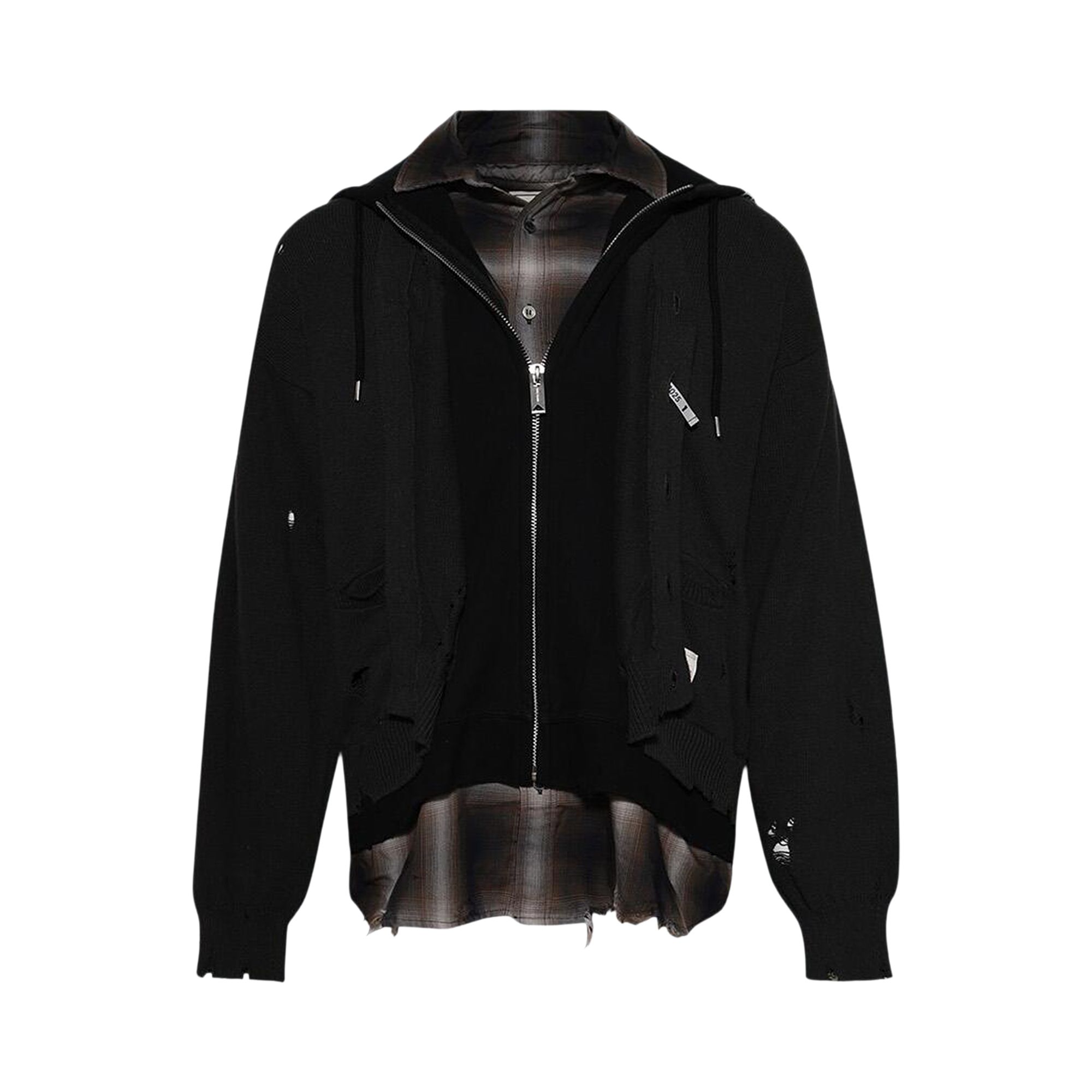 Pre-owned Miharayasuhiro Maison Mihara Yasuhiro Triple Layered Knit Cardigan 'black' | Men's Size 46