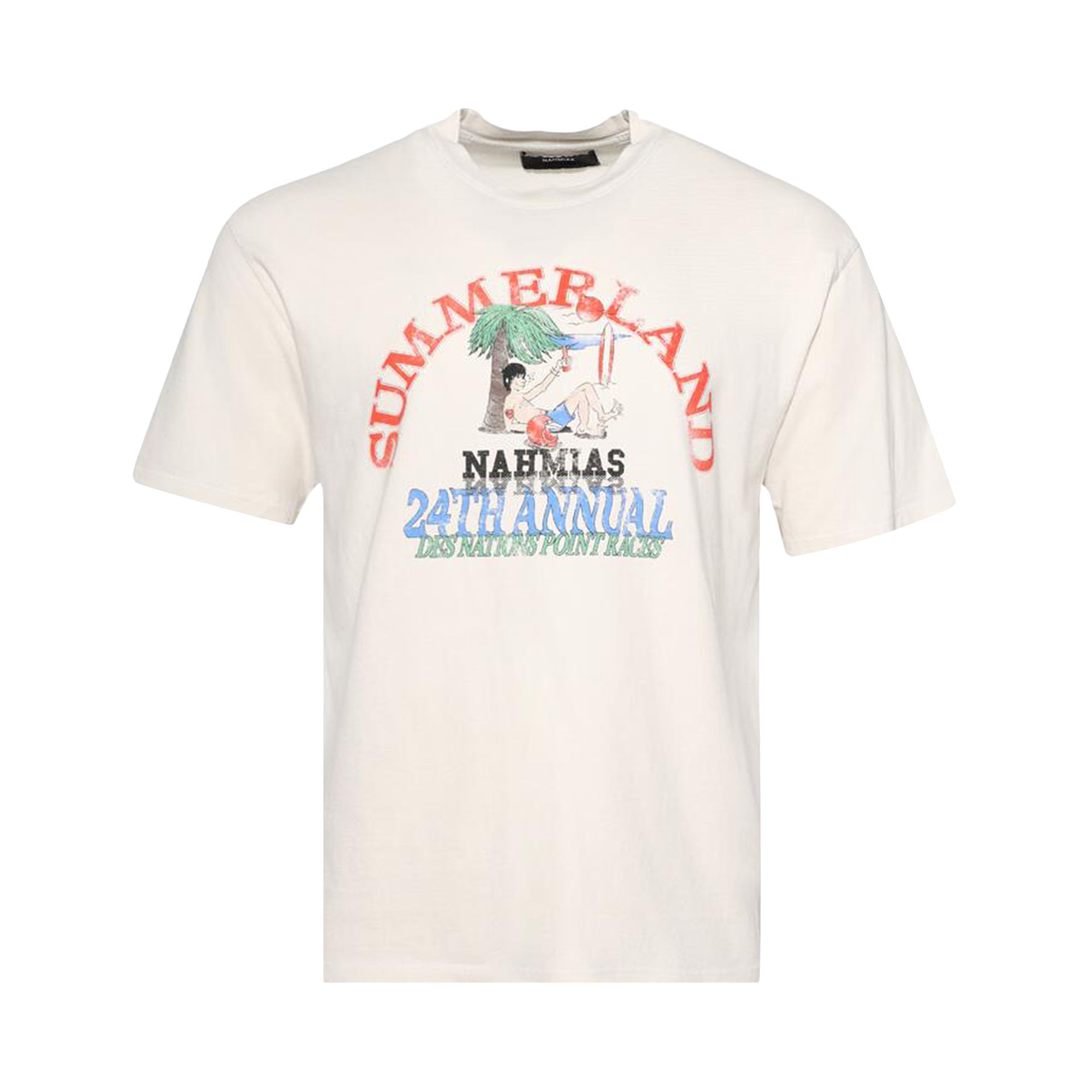 Pre-owned Nahmias Point Dune Races Boxy T-shirt 'egg White' | Men's Size S