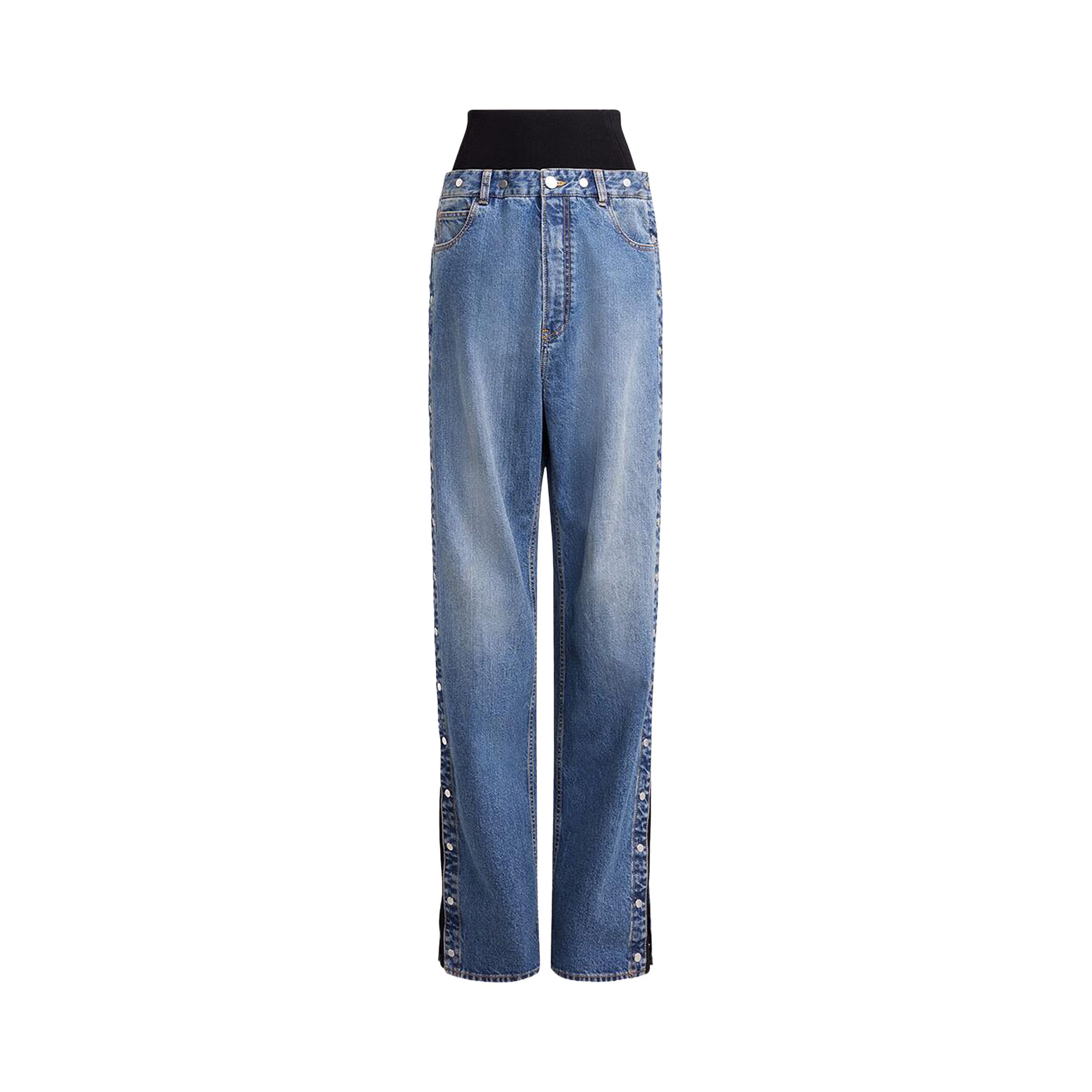 Pre-owned Alaïa Snap Jeanss 'bieu Vintage' | Blue | Women's Size 34