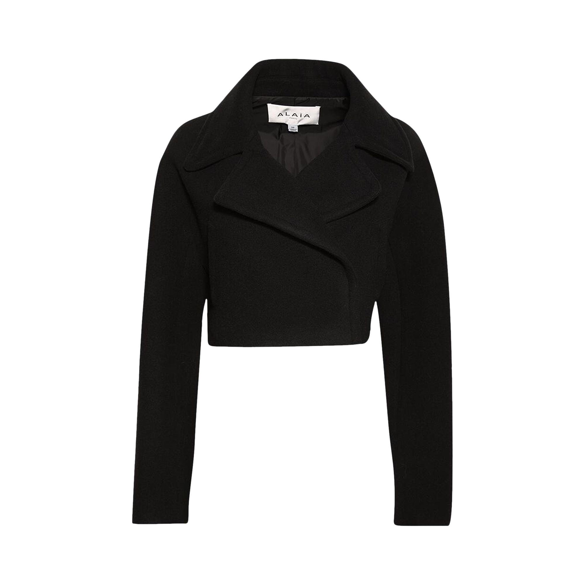 Pre-owned Alaïa Cropped Caban Jacket 'noir Alaia' | Black | Women's Size 38