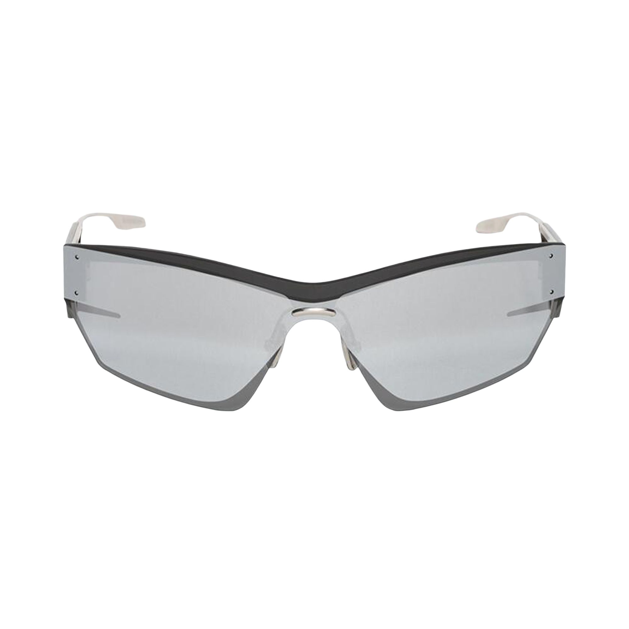 Pre-owned Givenchy Cut Sunglasses 'shiny Palladium/smoke Mirror' | Silver | Men's Size Onesize
