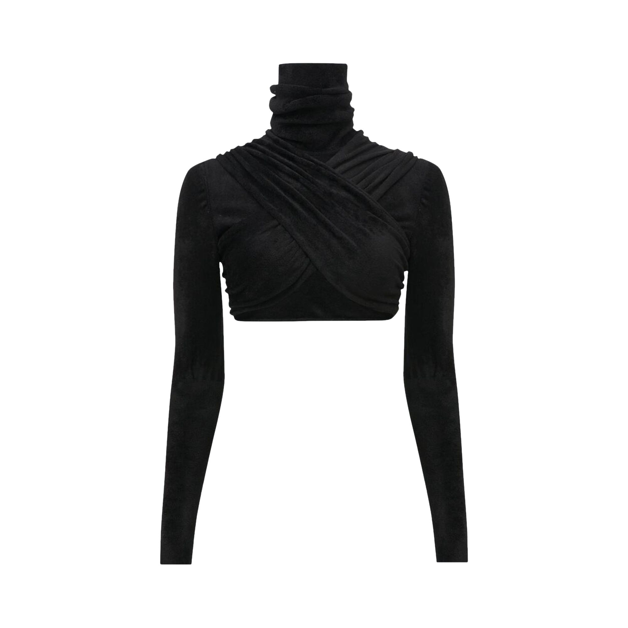 Pre-owned Alaïa Draped Top 'noir Alaia' | Black | Women's Size 36
