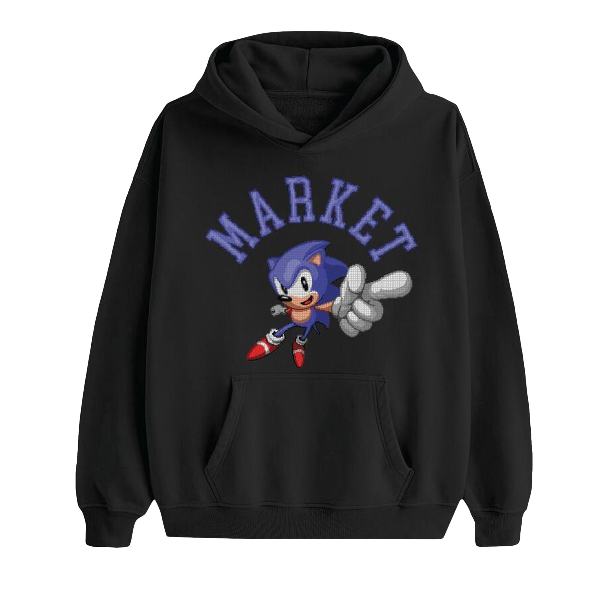 Pre-owned Market X Sonic No.1 Hoodie 'black' | Men's Size L