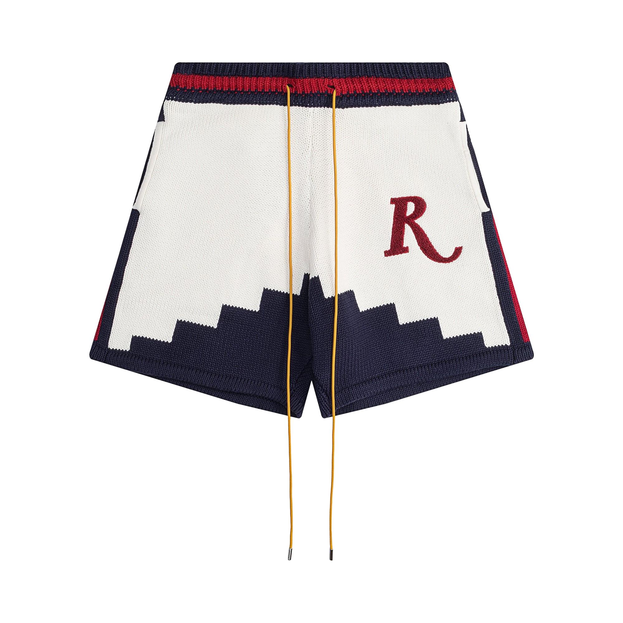 Pre-owned Rhude St. Croix Knit Short 'cream' | Men's Size Xs In White