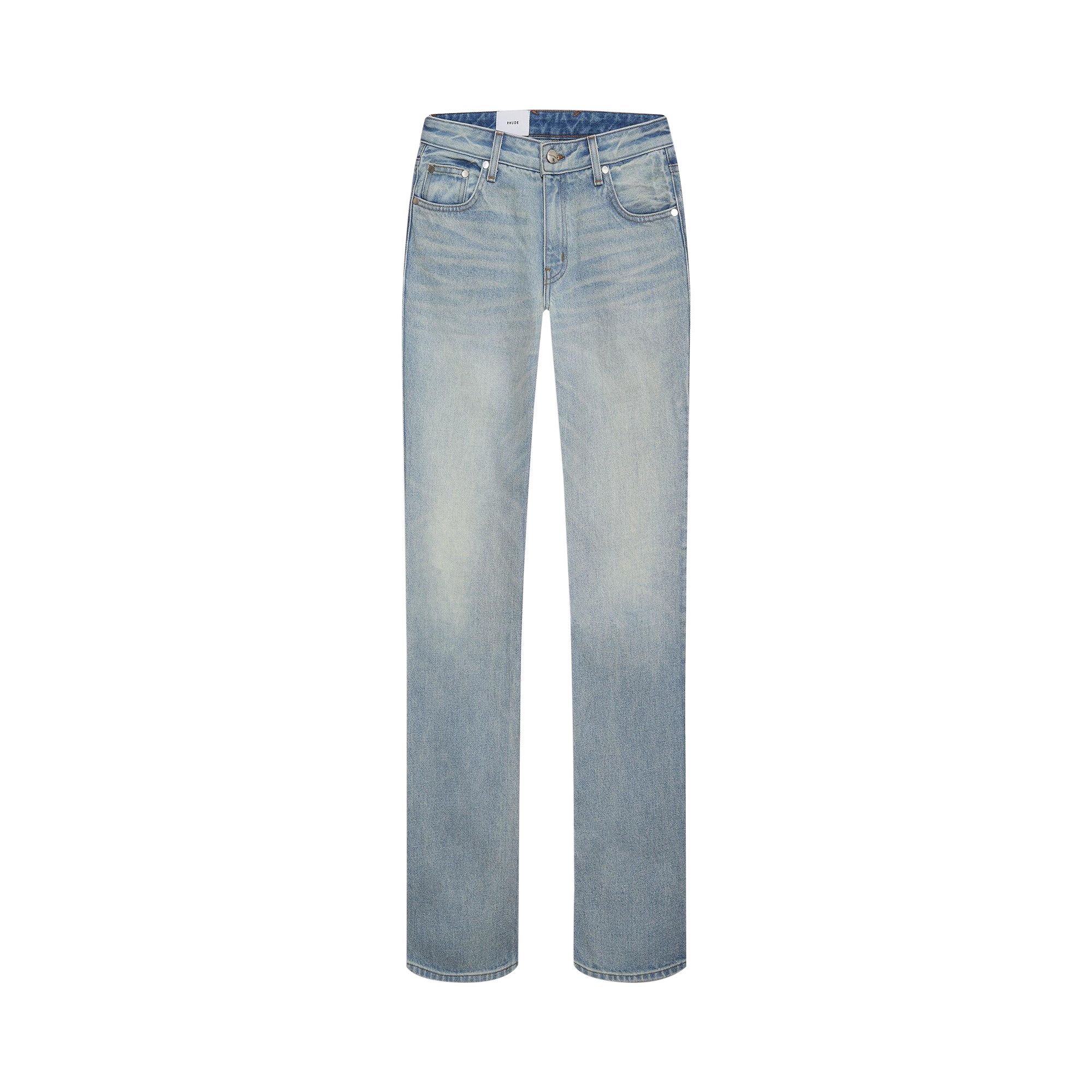 Click to view more detailed imagery on our partner's website Pre-owned Rhude Low-waist Denim Short 'light Indigo' | Multi-color | Women's Size 29