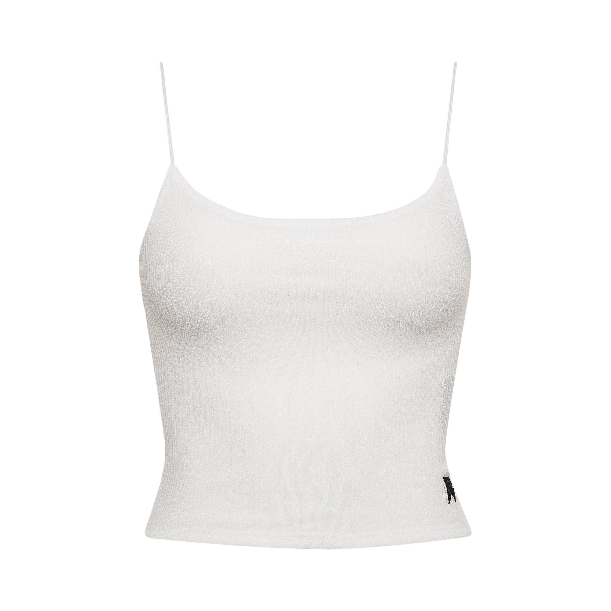 Pre-owned Rhude Sheer Rib Knit Tanktop 'white' | Women's Size L