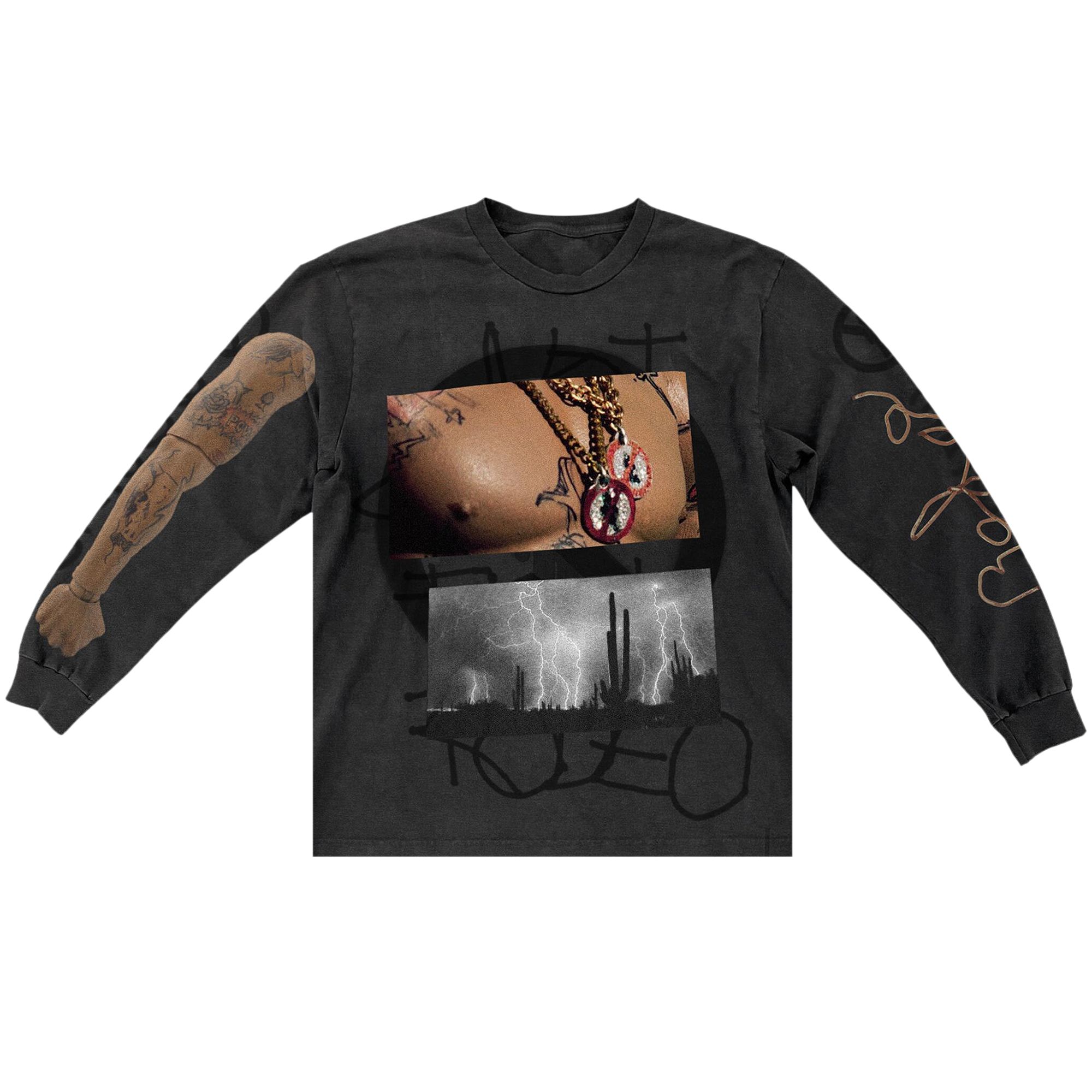 Pre-owned Cactus Jack By Travis Scott Rodeo 10 Years Desert Long-sleeve 'black' | Men's Size Xl