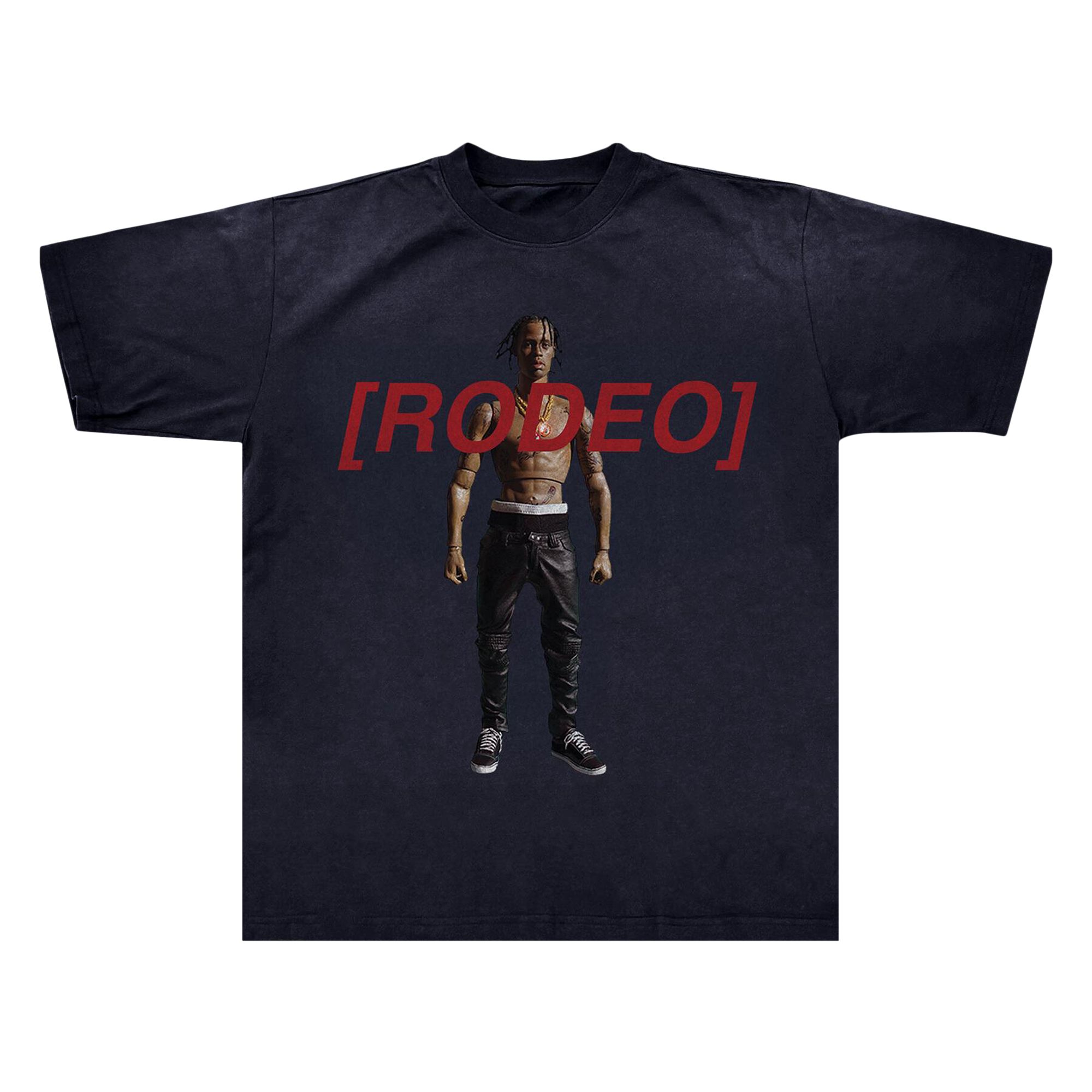 Pre-owned Cactus Jack By Travis Scott Rodeo 10 Years Action Figure Tee 'black' | Men's Size L