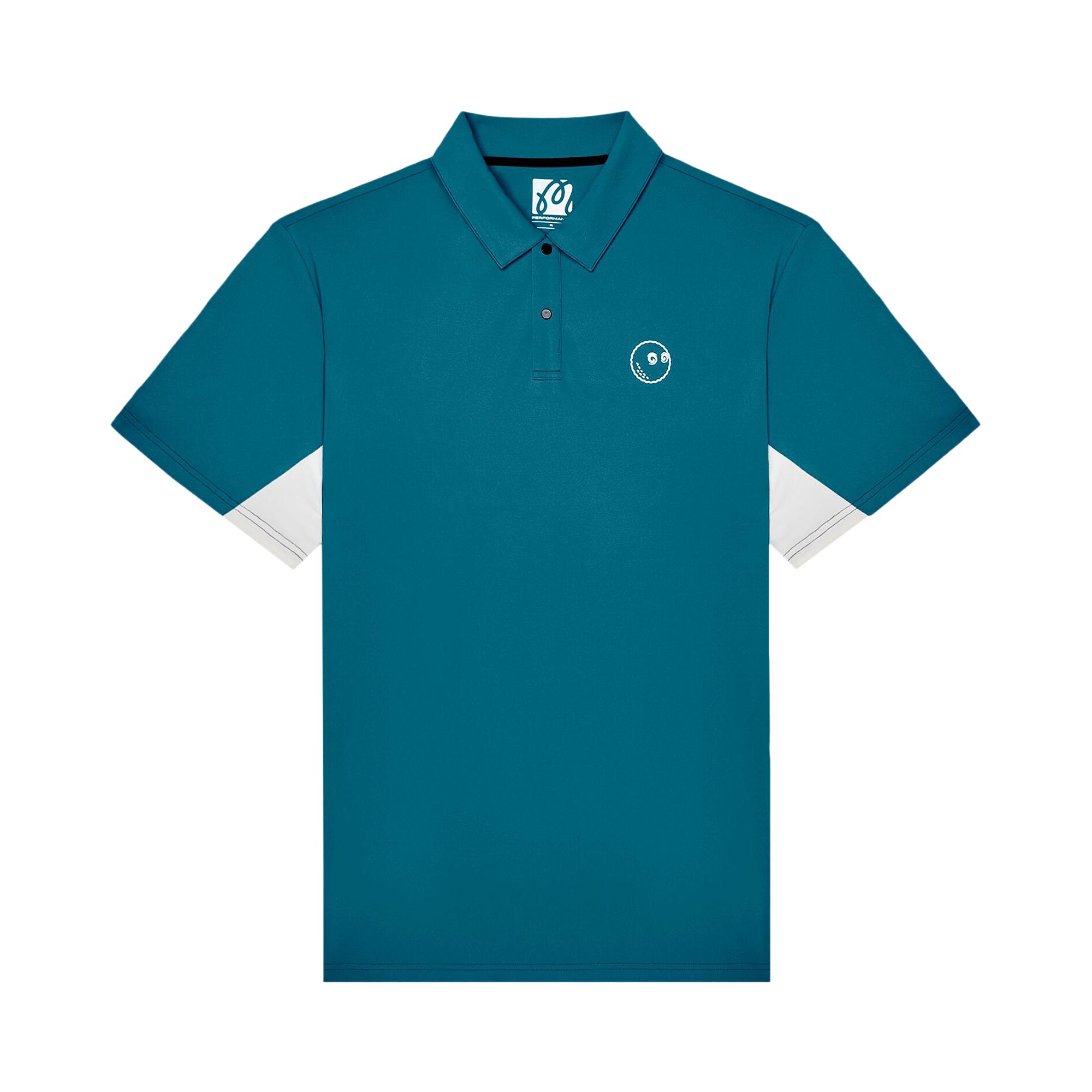 Pre-owned Malbon Performance Pique Polo 'azurra' | Blue | Men's Size M