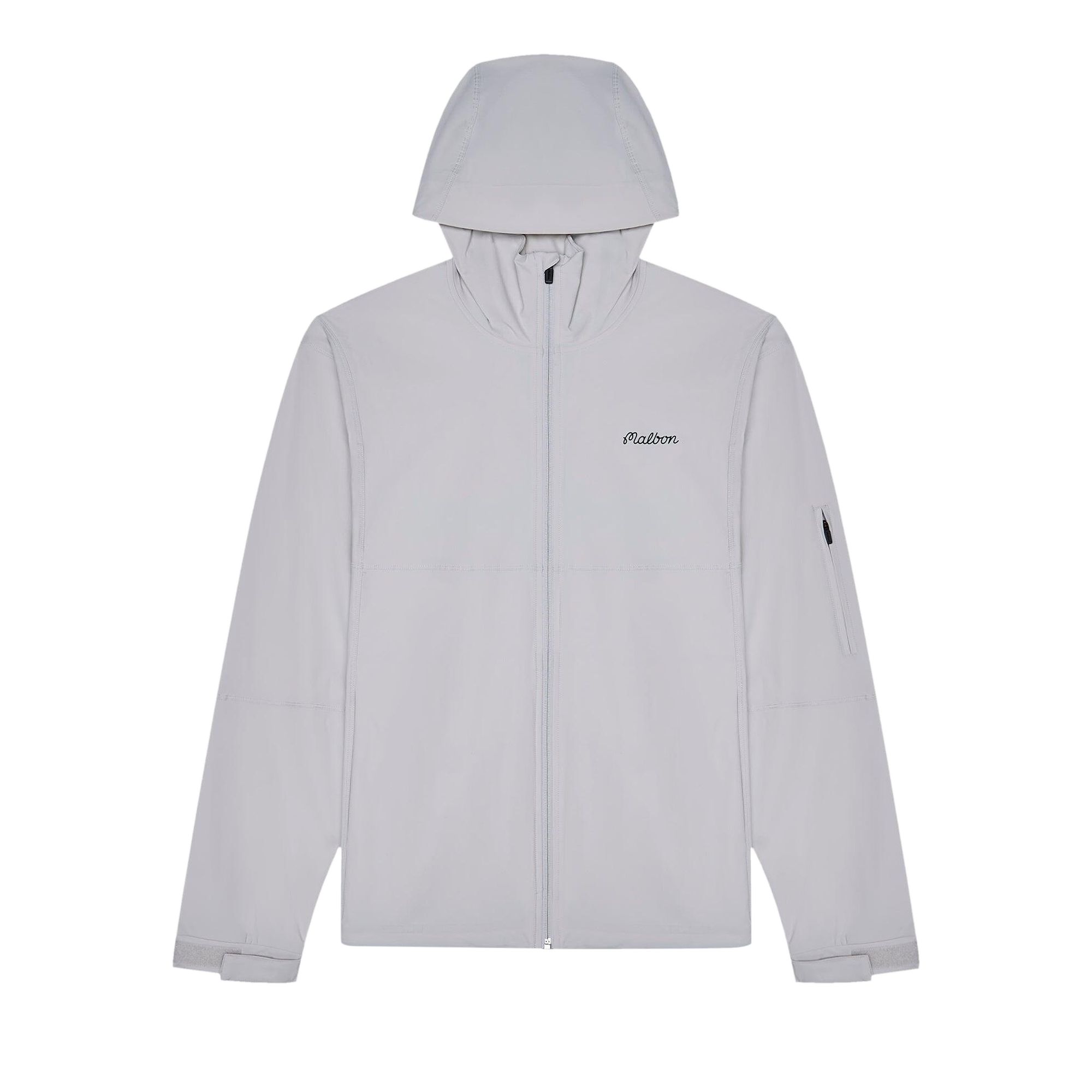 Pre-owned Malbon Performance Full Zip Shell Jacket 'slate' | Grey | Men's Size L In Gray