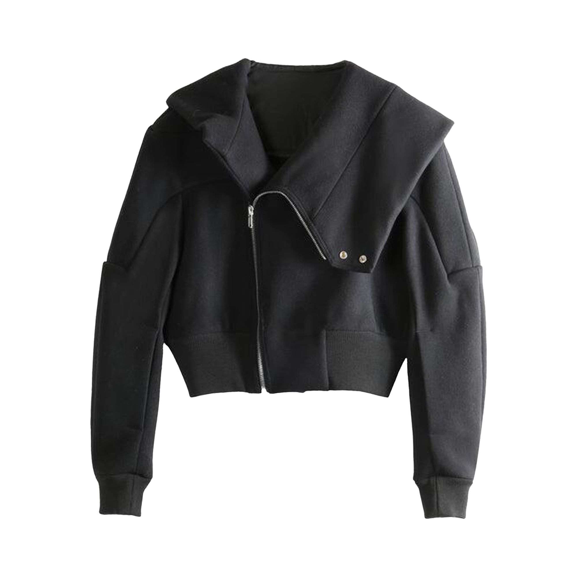 Pre-owned Rick Owens Cropped Hooded Flight Jacket 'black' | Men's Size 50
