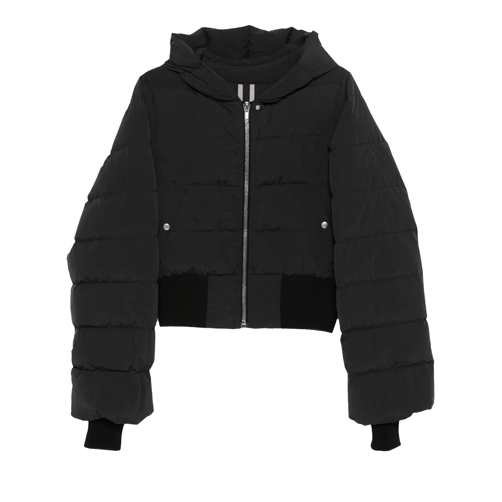 Pre-owned Rick Owens Hooded Quilt Jacket 'black' | Women's Size 42