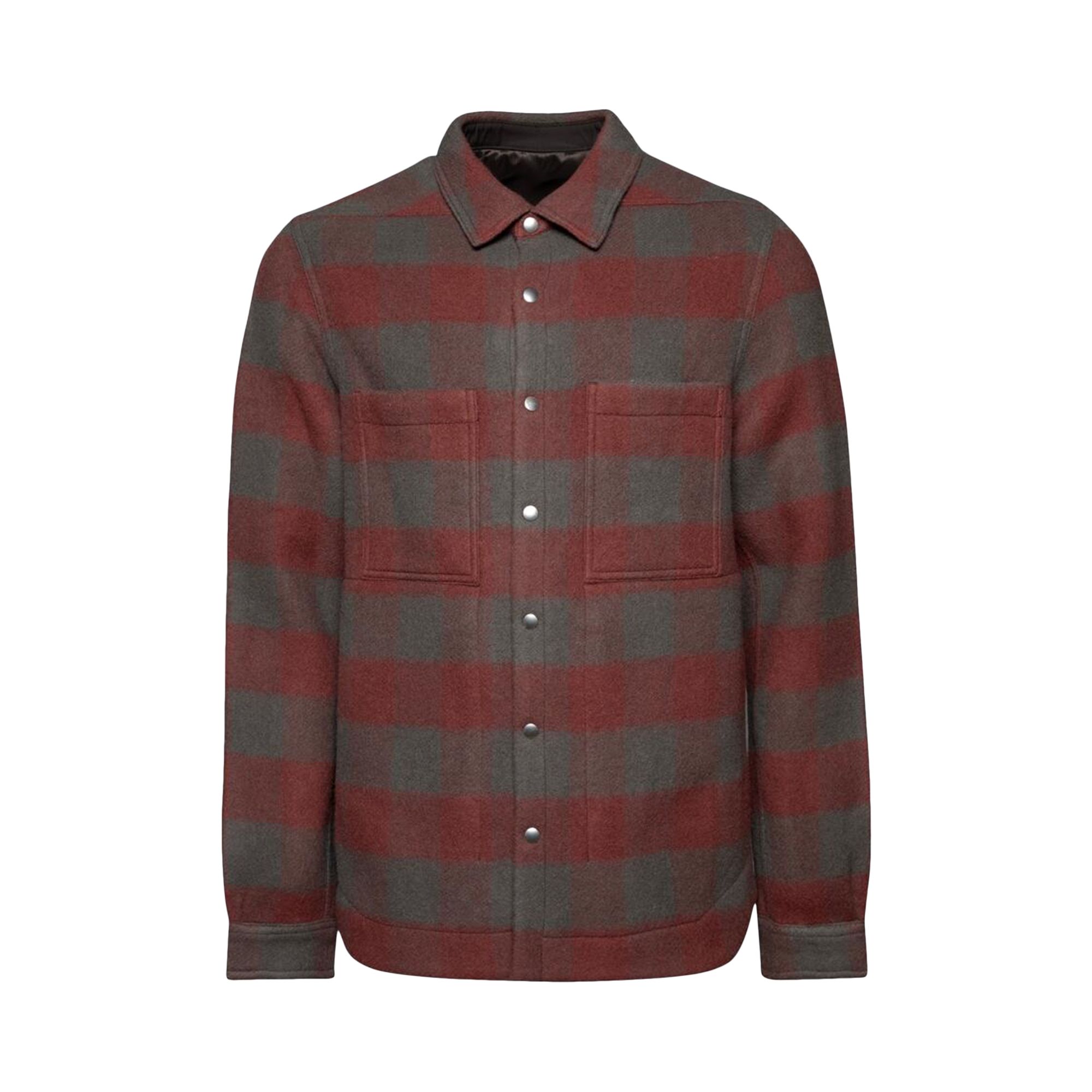 Pre-owned Rick Owens Wool Jumbo Plaid Outershirt 'rosewood Plaid' | Multi-color | Men's Size 54