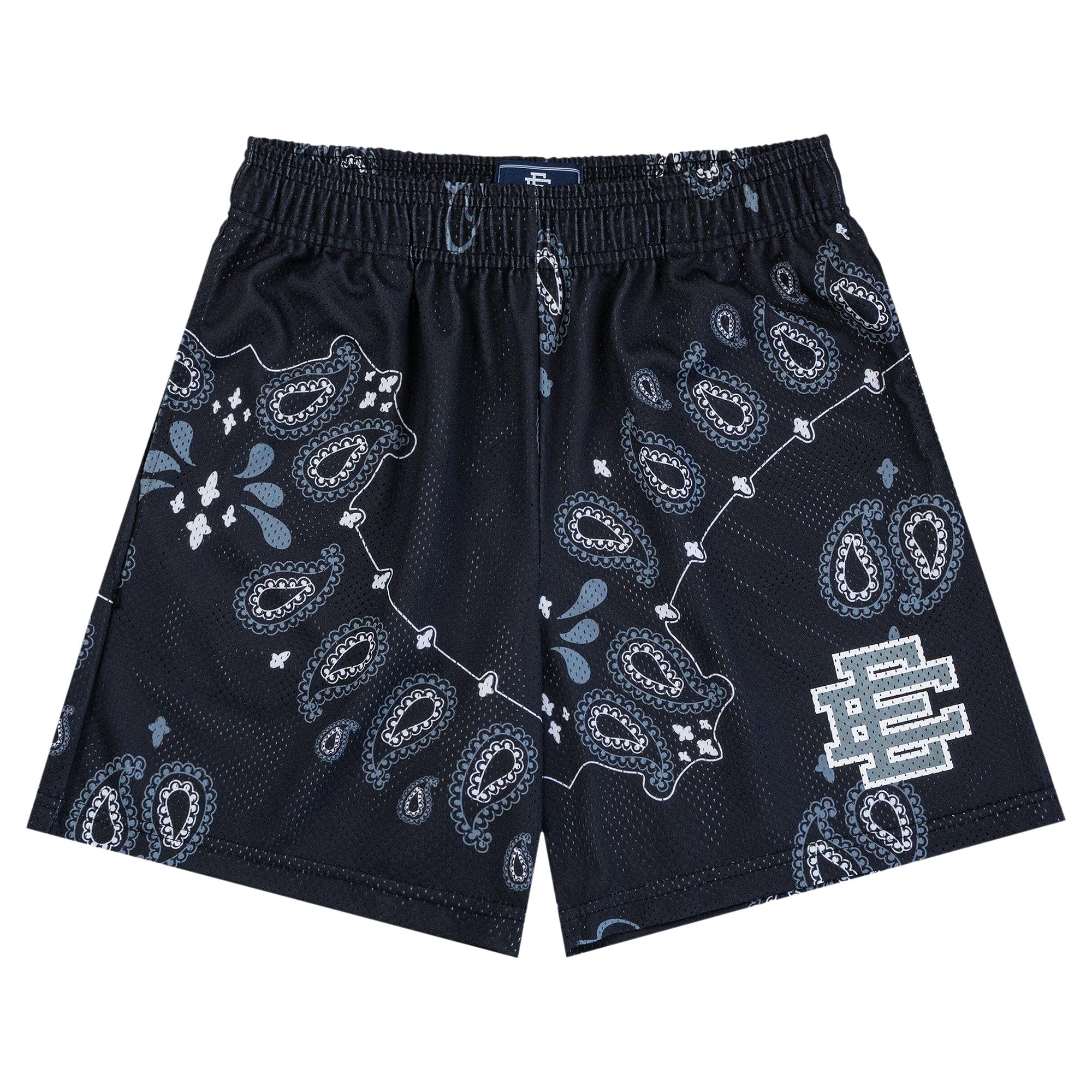 Pre-owned Eric Emanuel Ee Basic Short 'black Paisley' | Men's Size L