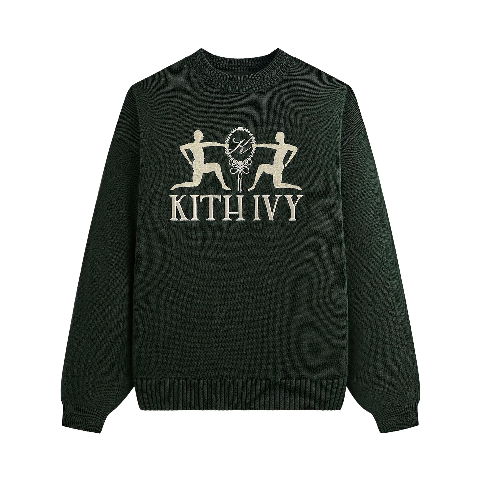 Pre-owned Kith Ivy Emblem Crewneck Sweater 'ivy Green' | Men's Size Xxl