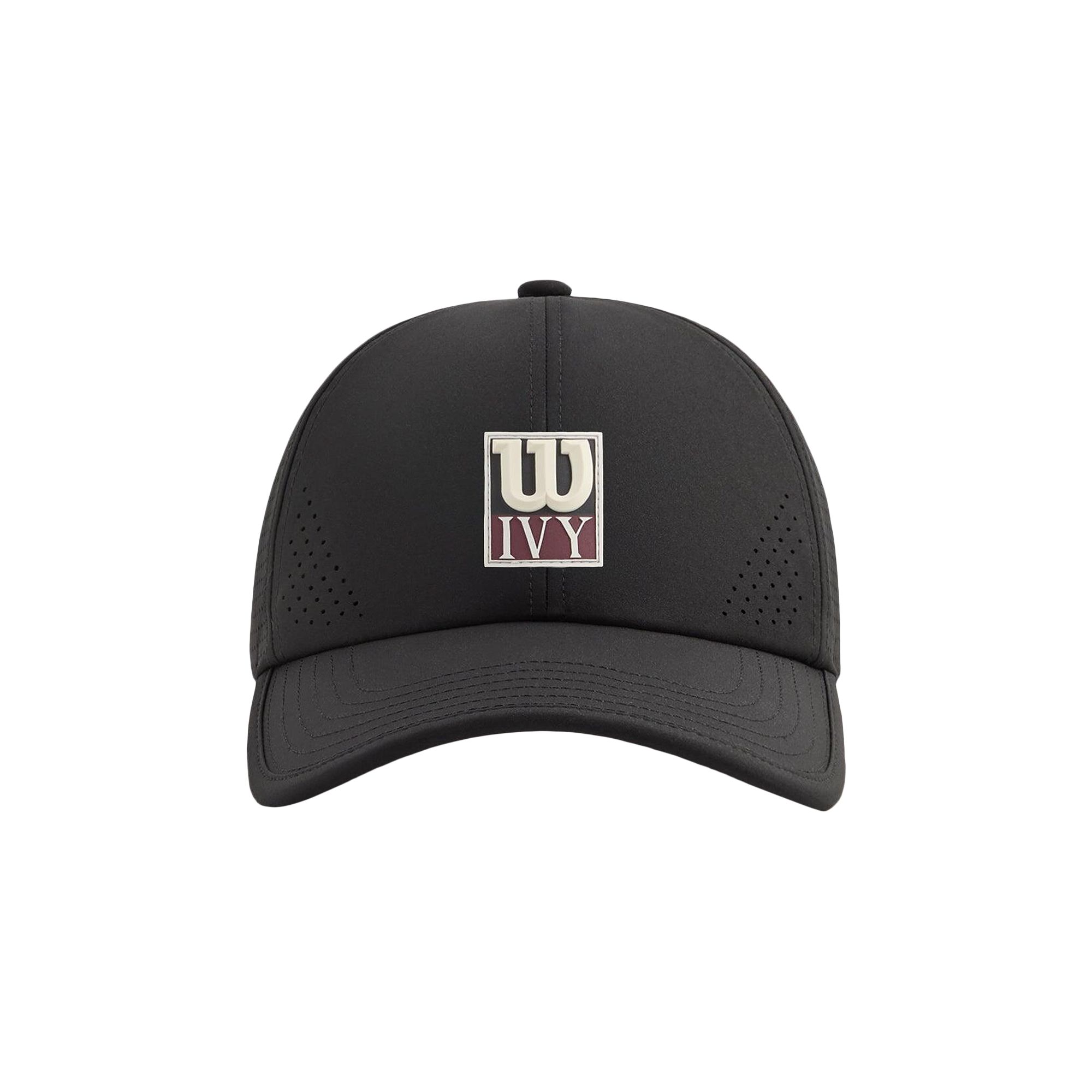 Pre-owned Kith Ivy For Wilson Laser Cut Perforated Cap 'black' | Men's Size Onesize