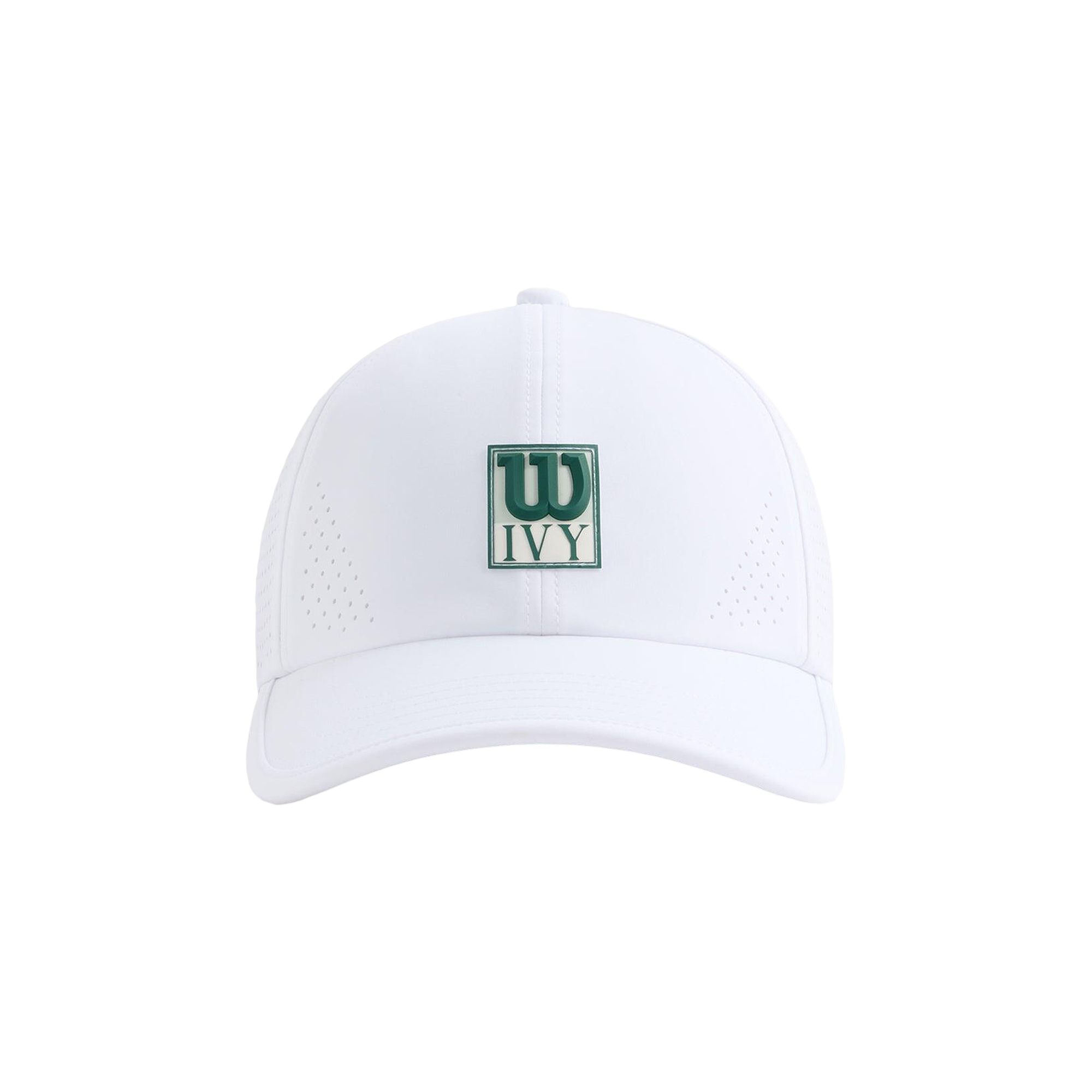 Pre-owned Kith Ivy For Wilson Laser Cut Perforated Cap White 'black' | Men's Size Onesize