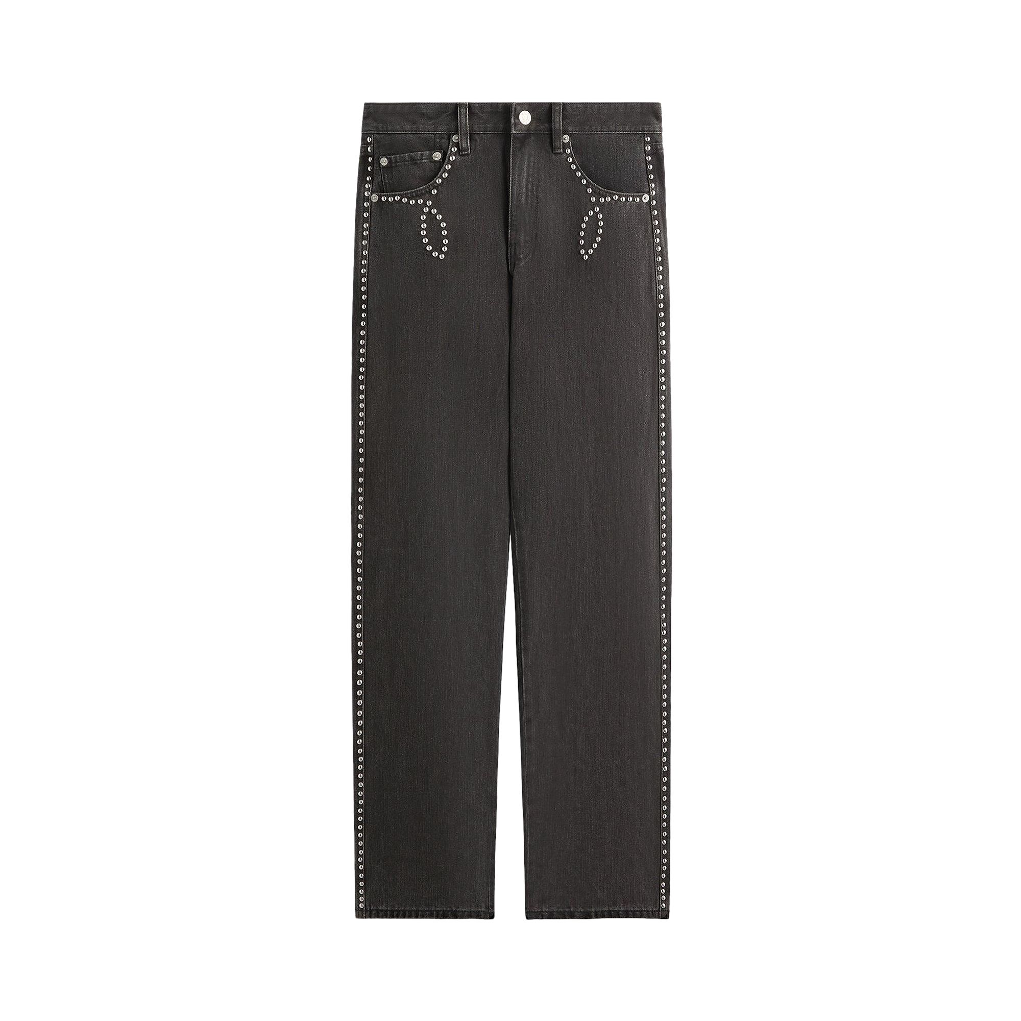 Pre-owned Kith Studded Denim Webster Chill 'xavier Wash' | Black | Men's Size 33