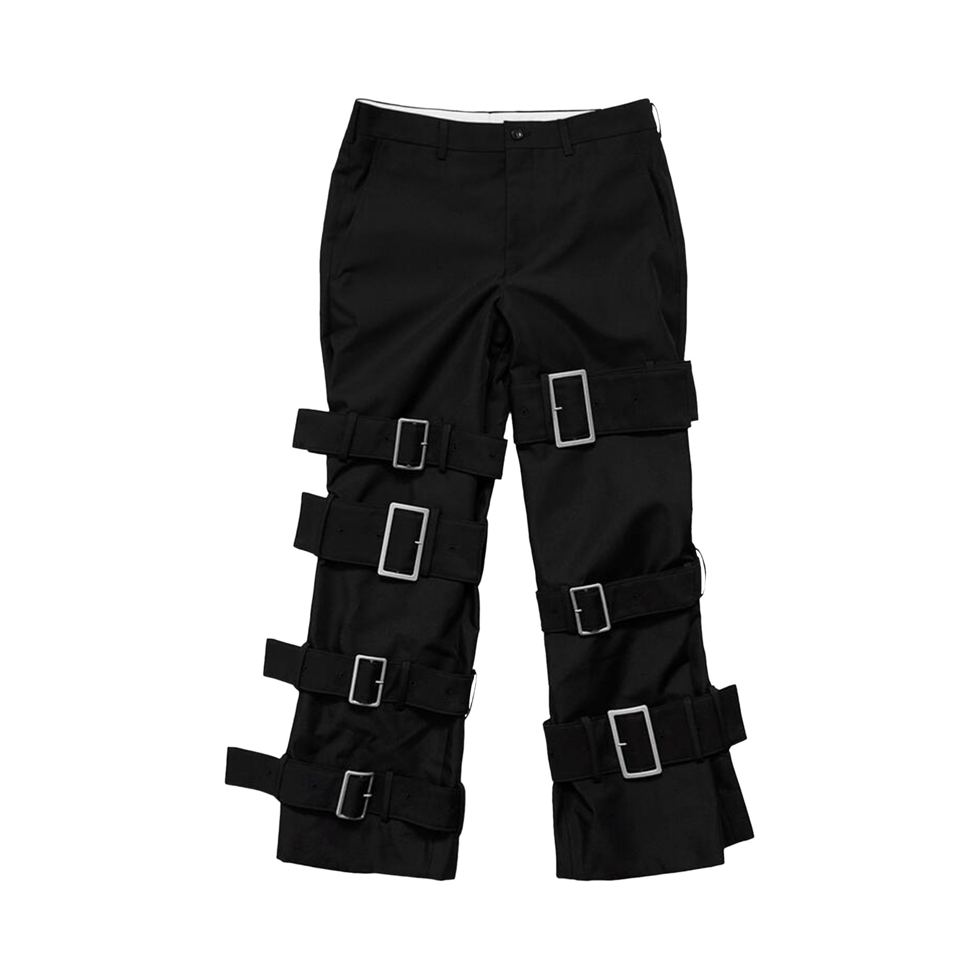 Pre-owned Comme Des Garçons Homme Deux Comme Des Garçons Homme Plus Plus Trousers With Buckles 'black' | Men's Size Xl
