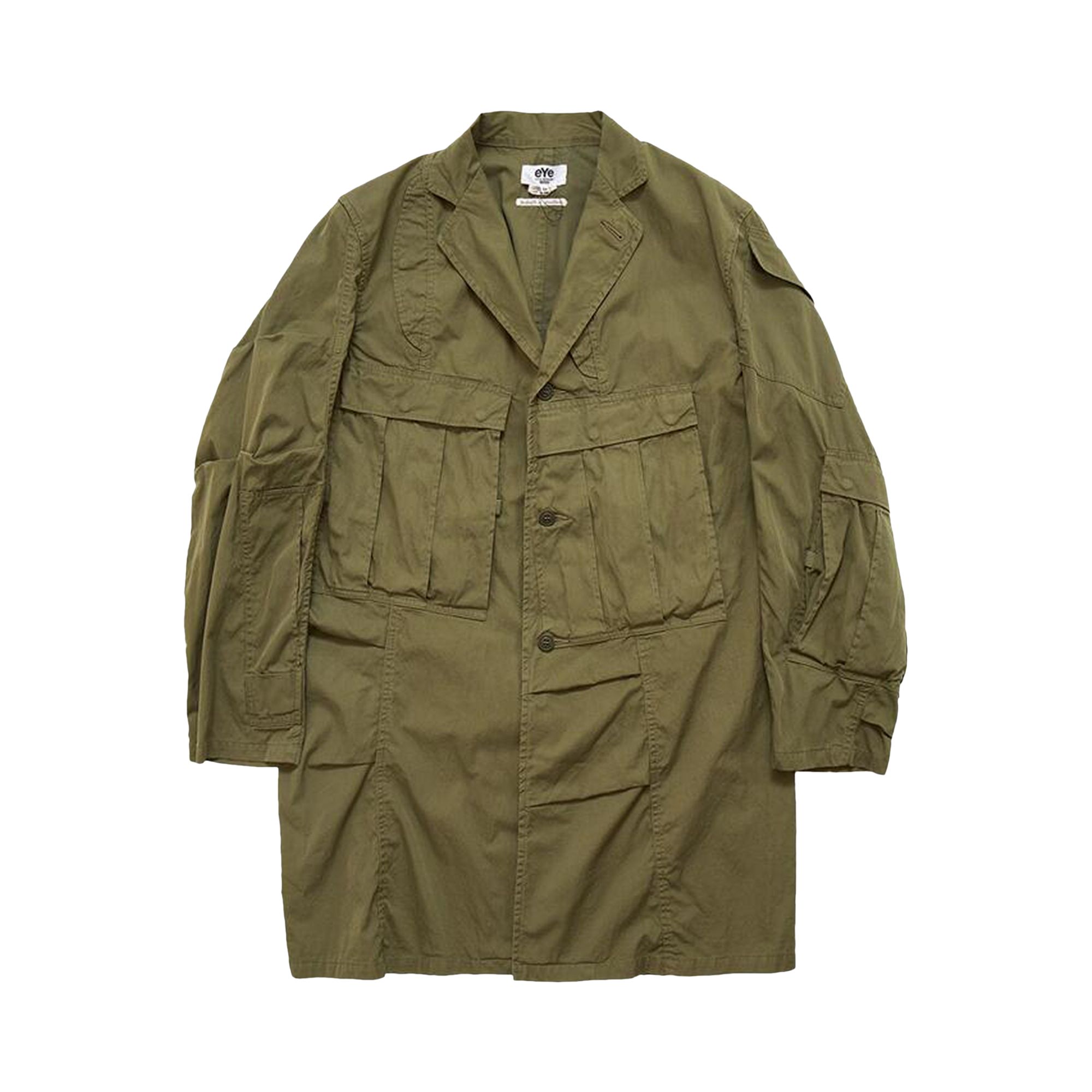 Pre-owned Junya Watanabe Man X Needles Patchwork Coat 'khaki' | Green | Men's Size Xl