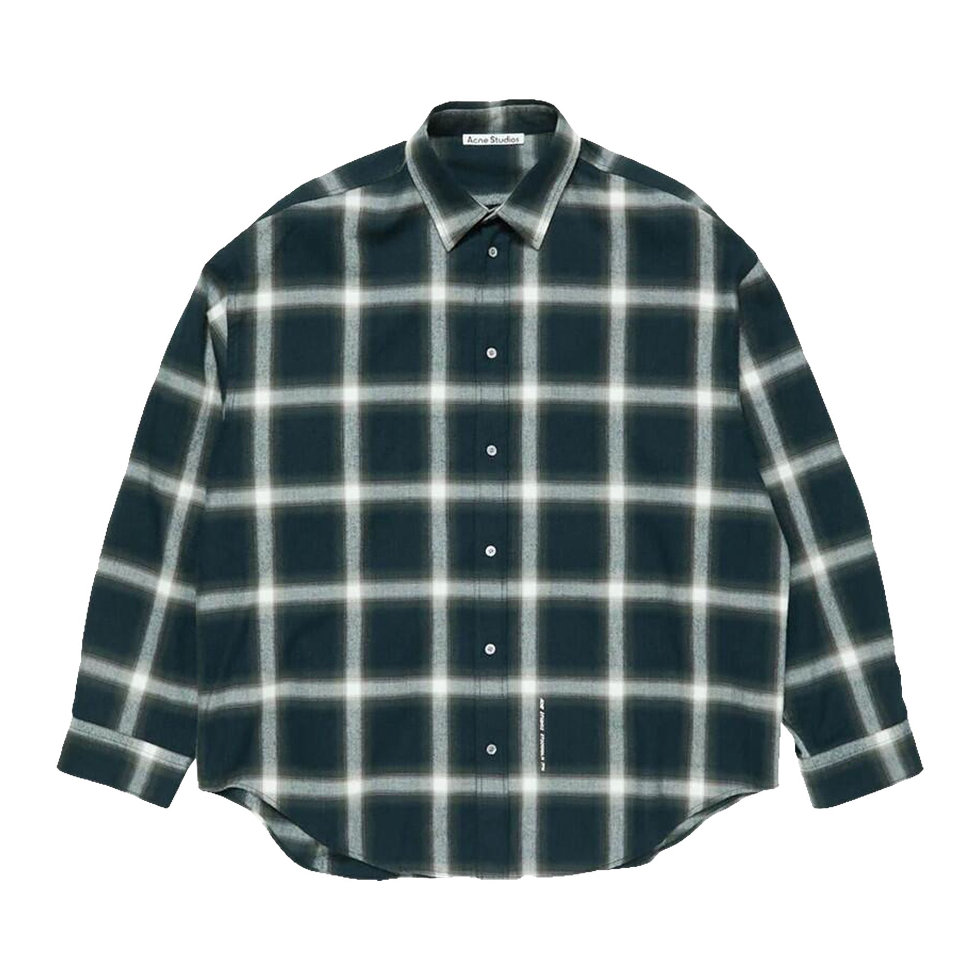 Pre-owned Acne Studios Plaid Long-sleeve Shirt 'navy/multi' | Blue | Men's Size 48