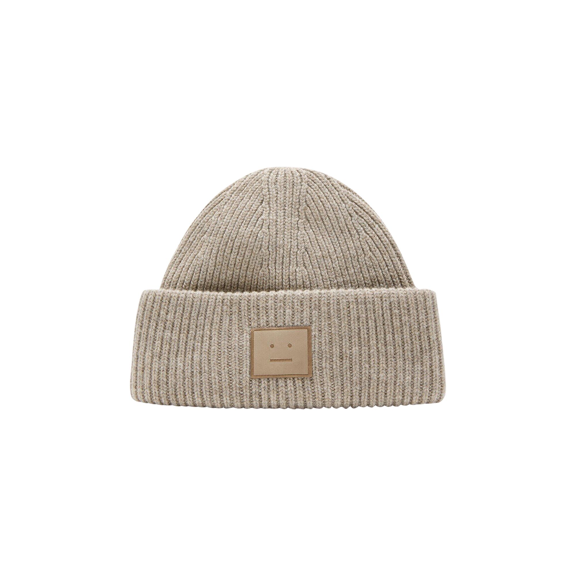 Pre-owned Acne Studios Rib Knit Hat 'greige Melange' | Tan | Men's Size Onesize In Brown