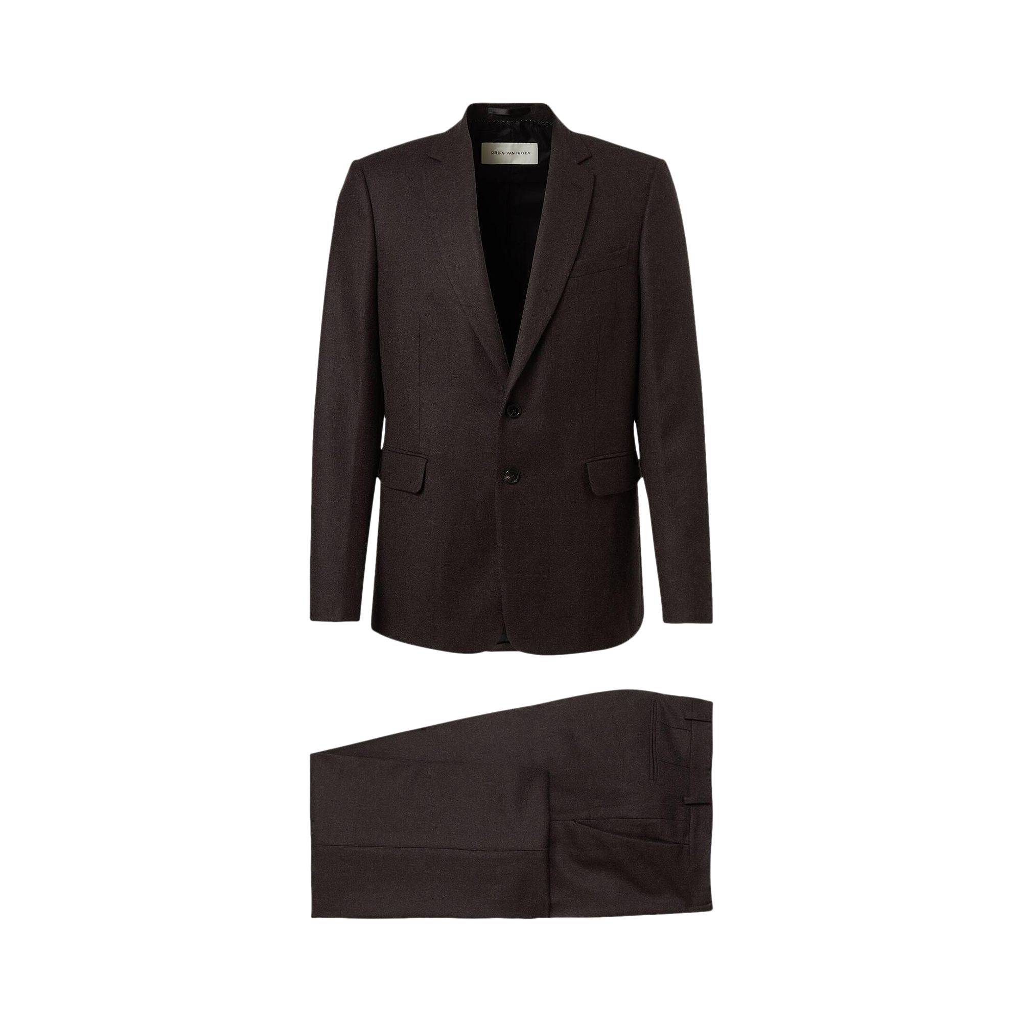 Pre-owned Dries Van Noten Kayne Suit 'dark Brown' | Men's Size 48