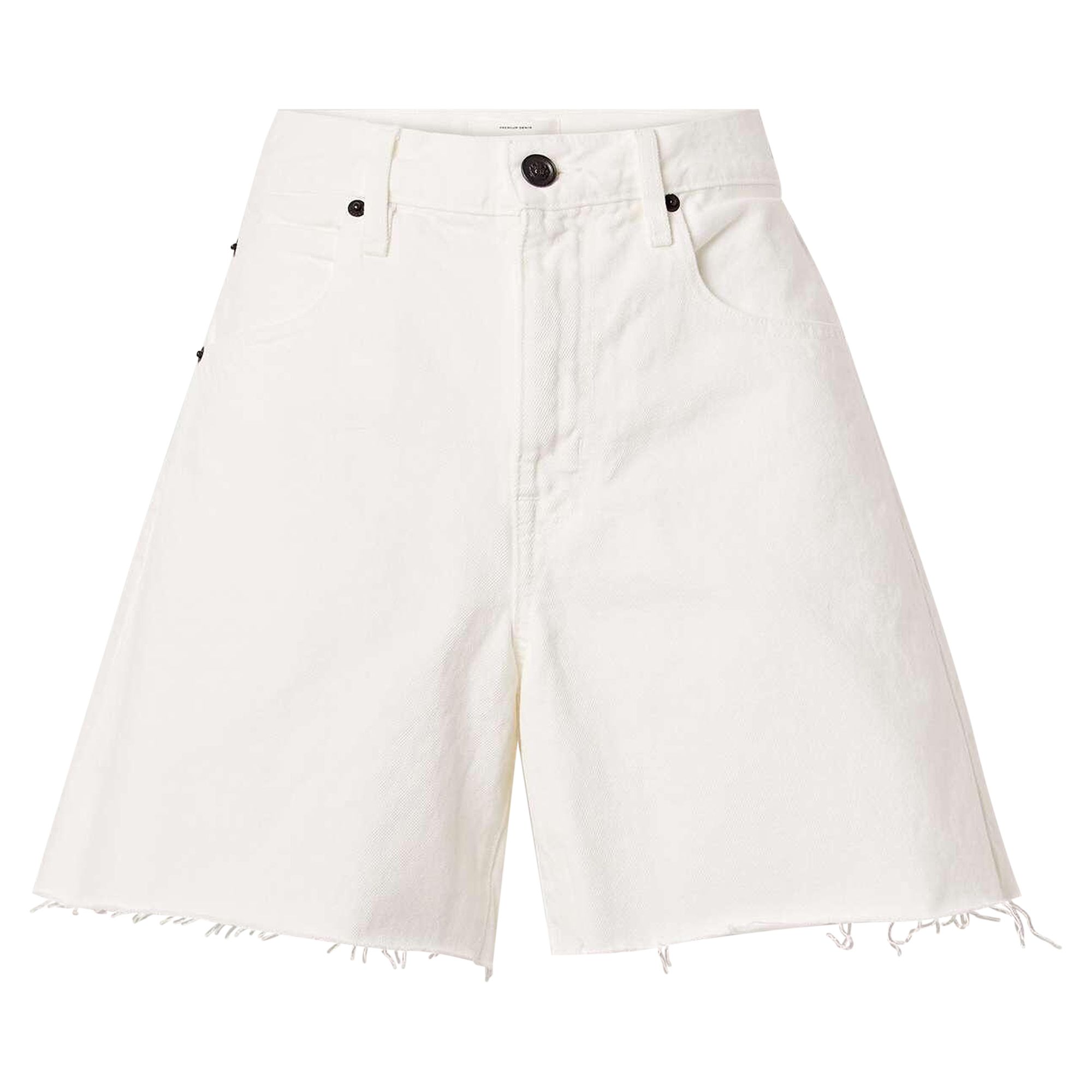 Pre-owned Slvrlake Sienna Cut Off Short 'white' | Women's Size 25