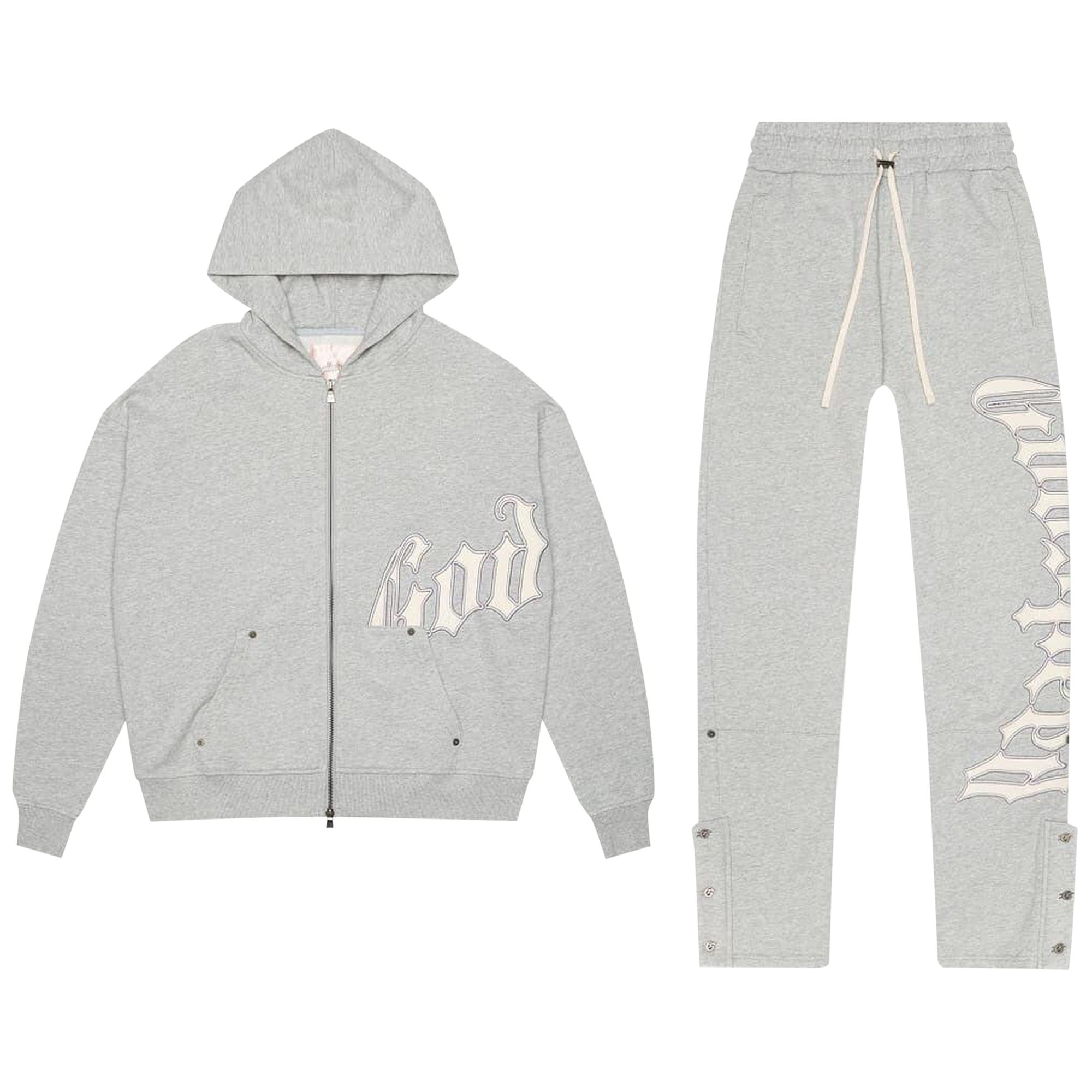 Pre-owned Godspeed Og Logo Sweatsuit V5 'heather Grey' | Men's Size Xl In Gray
