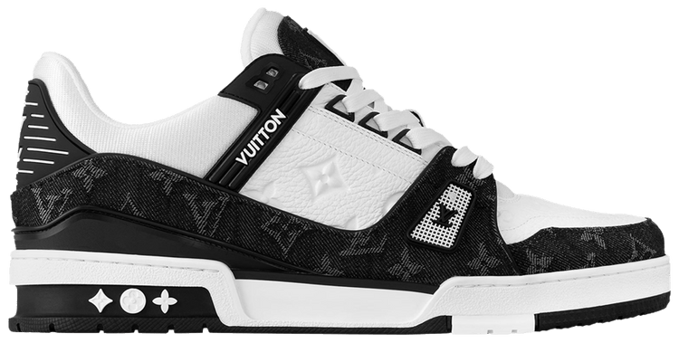 Louis Vuitton Trainer White Black Denim
