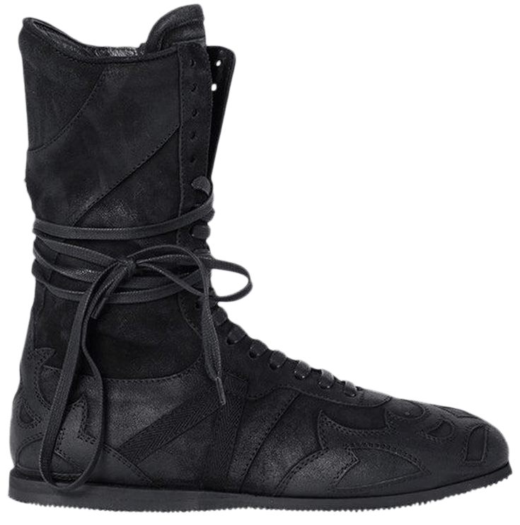 Ann Demeulemeester Palne Soft High Top Boxing Sneaker Black