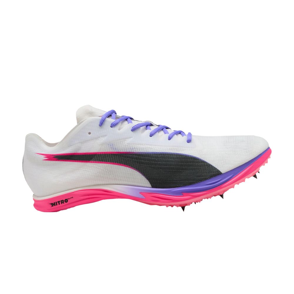 Puma evoSPEED Nitro Elite 3 Mid Distance 'White Fluro Pink' | Men's Size 10 - 312637-01