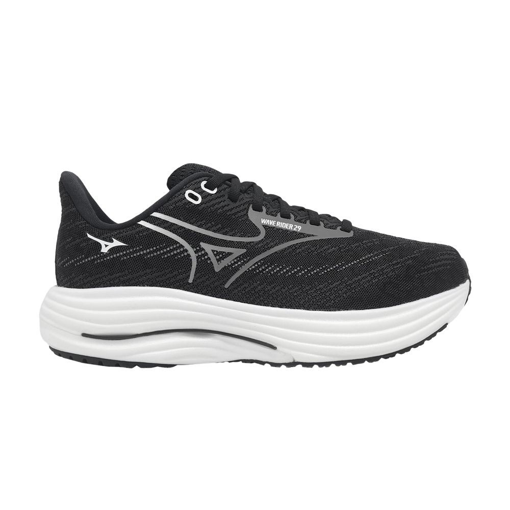 Pre-owned Mizuno Wave Rider 29 Super Wide 'black White' | Men's Size 10