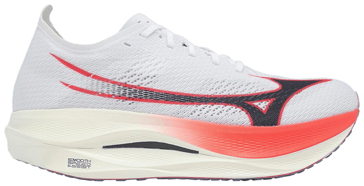 Mizuno Wave Rebellion Pro Low White Baritone Blue Fiery Coral