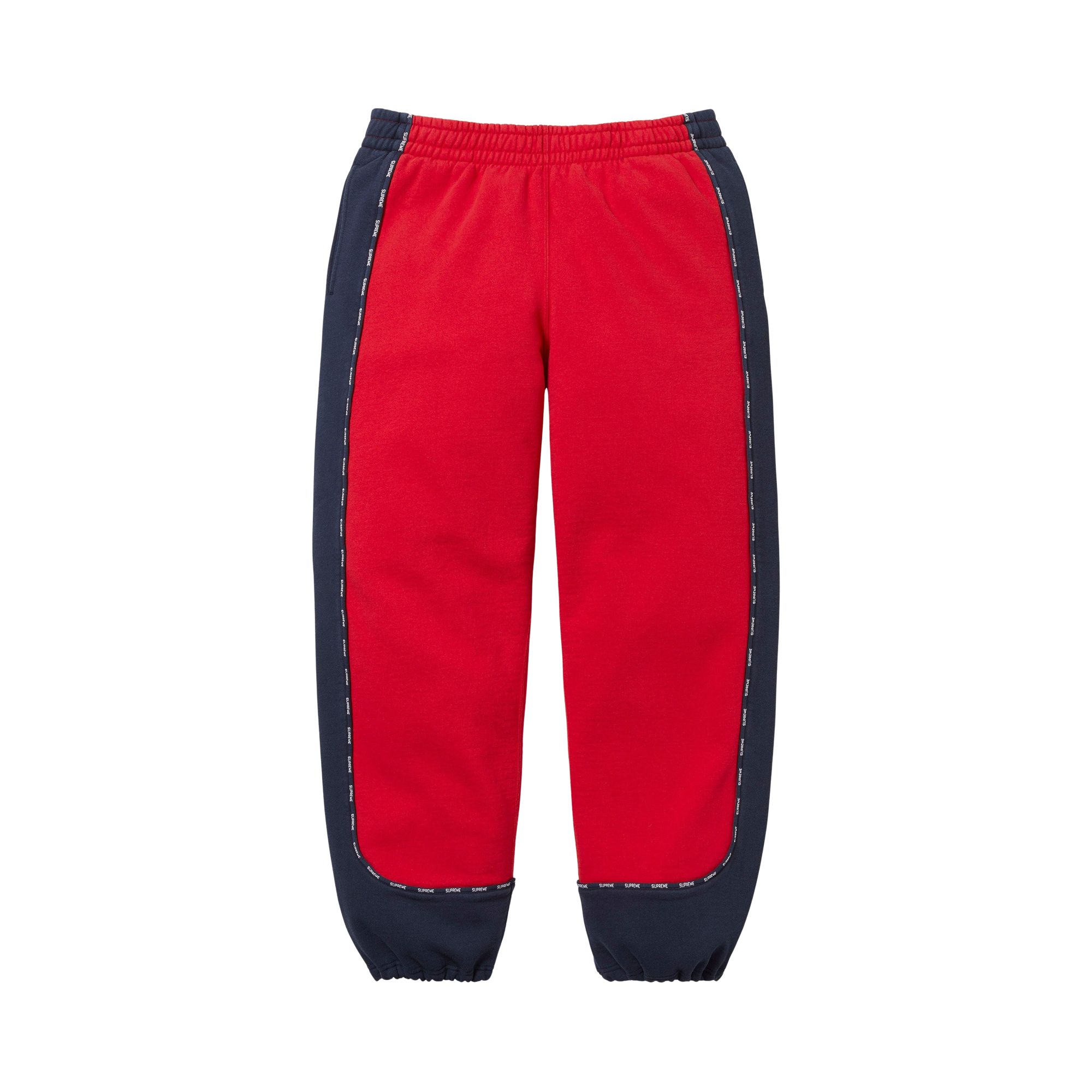 Pre-owned Supreme Piping Sweatpant 'red' | Men's Size L