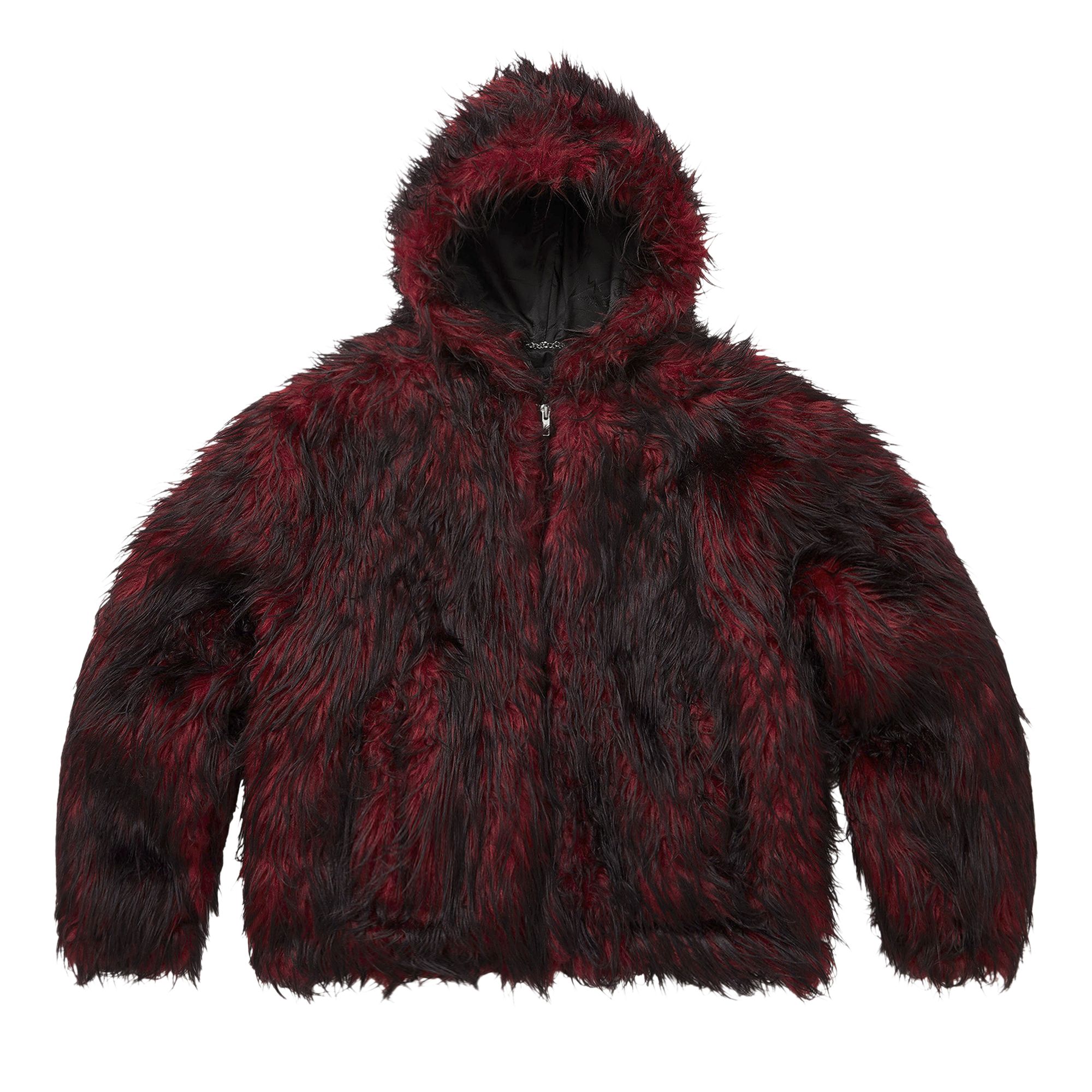 Pre-owned Supreme X Y's Faux Fur Windstopper Hooded Bomber Jacket 'red' | Men's Size L