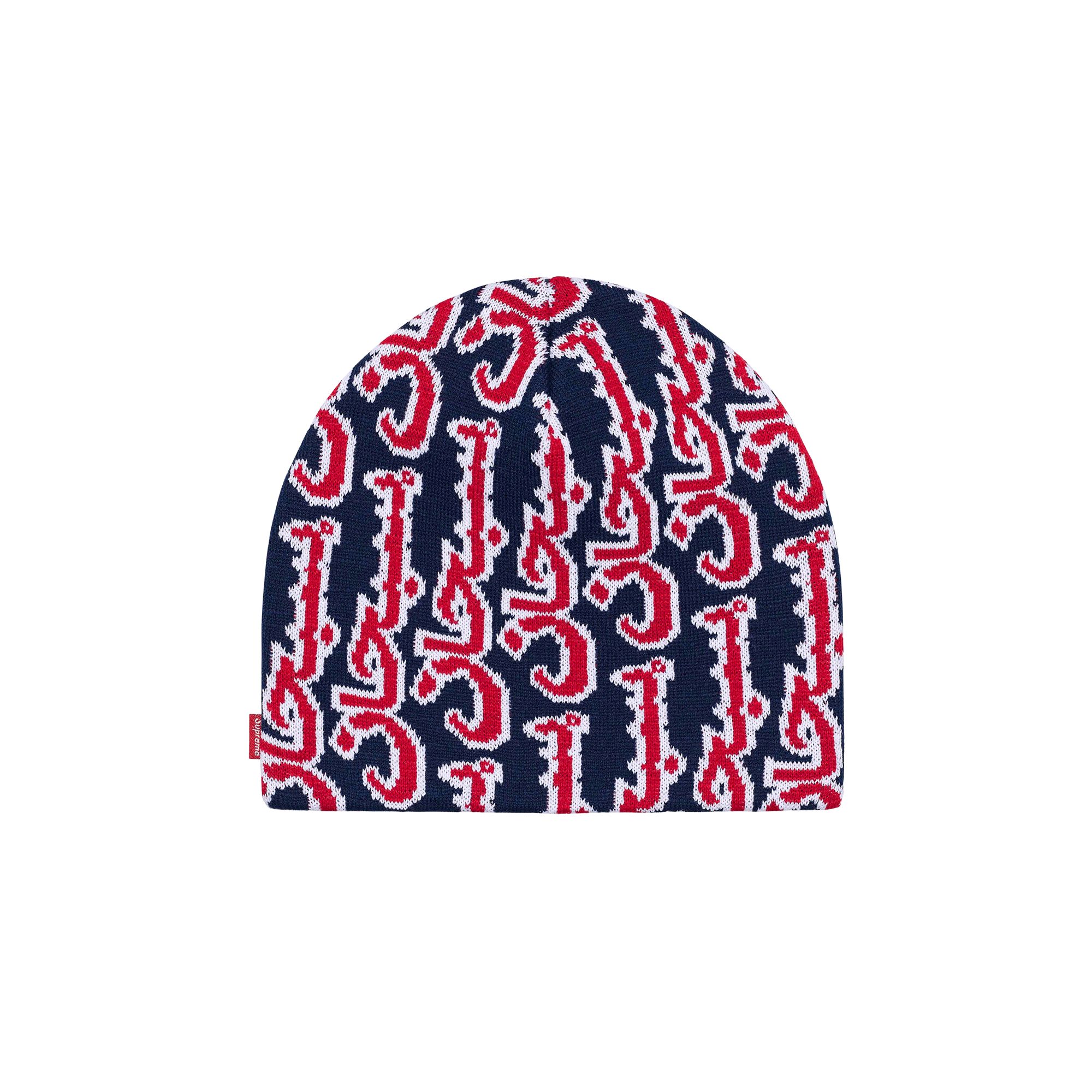 Pre-owned Supreme Arabic Jacquard Beanie 'navy' | Blue | Men's Size Onesize